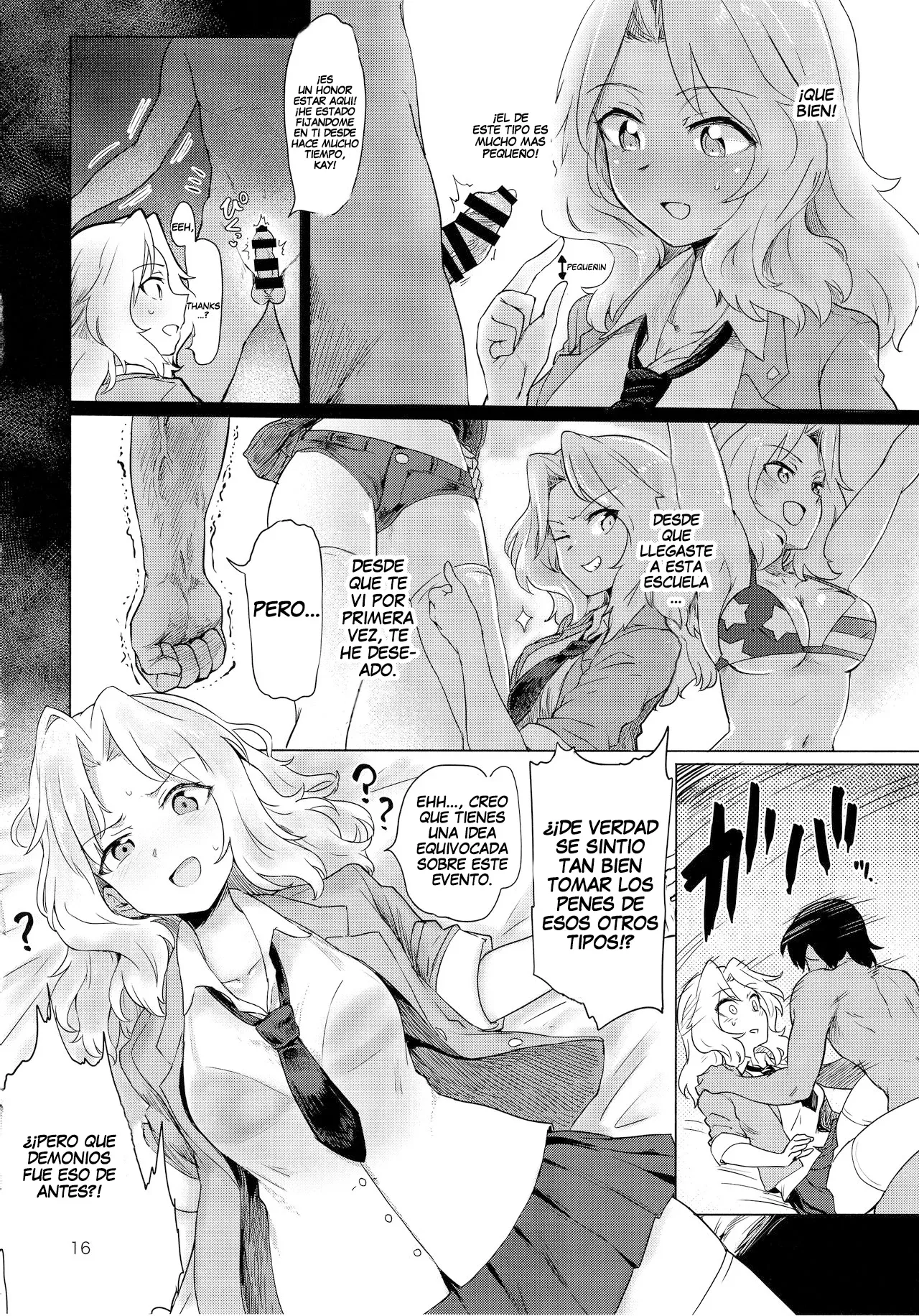 (C93) [Yakitate Jamaica (Aomushi)] Renzoku Taikyuu 8-jikan: Okay-san ga 8-jikan Buttooshi de Taikyuu Ecchi Suru Hon | Resistiendo 8 horas sin Parar: Kay Aguanta 8 horas Seguidas de Sexo sin Parar (Girls und Panzer) [Spanish] [Erwin Pry] 画像番号 16