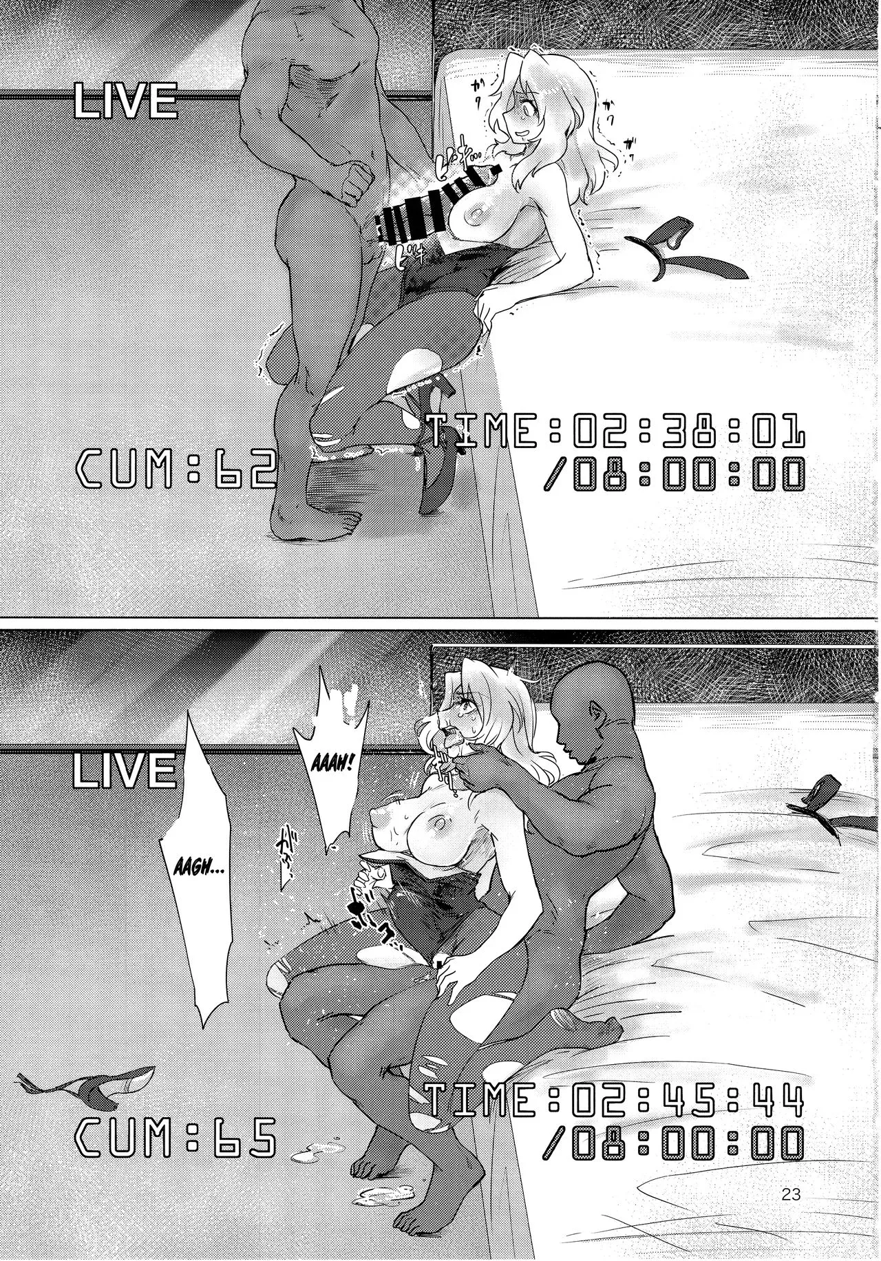 (C93) [Yakitate Jamaica (Aomushi)] Renzoku Taikyuu 8-jikan: Okay-san ga 8-jikan Buttooshi de Taikyuu Ecchi Suru Hon | Resistiendo 8 horas sin Parar: Kay Aguanta 8 horas Seguidas de Sexo sin Parar (Girls und Panzer) [Spanish] [Erwin Pry] 画像番号 23