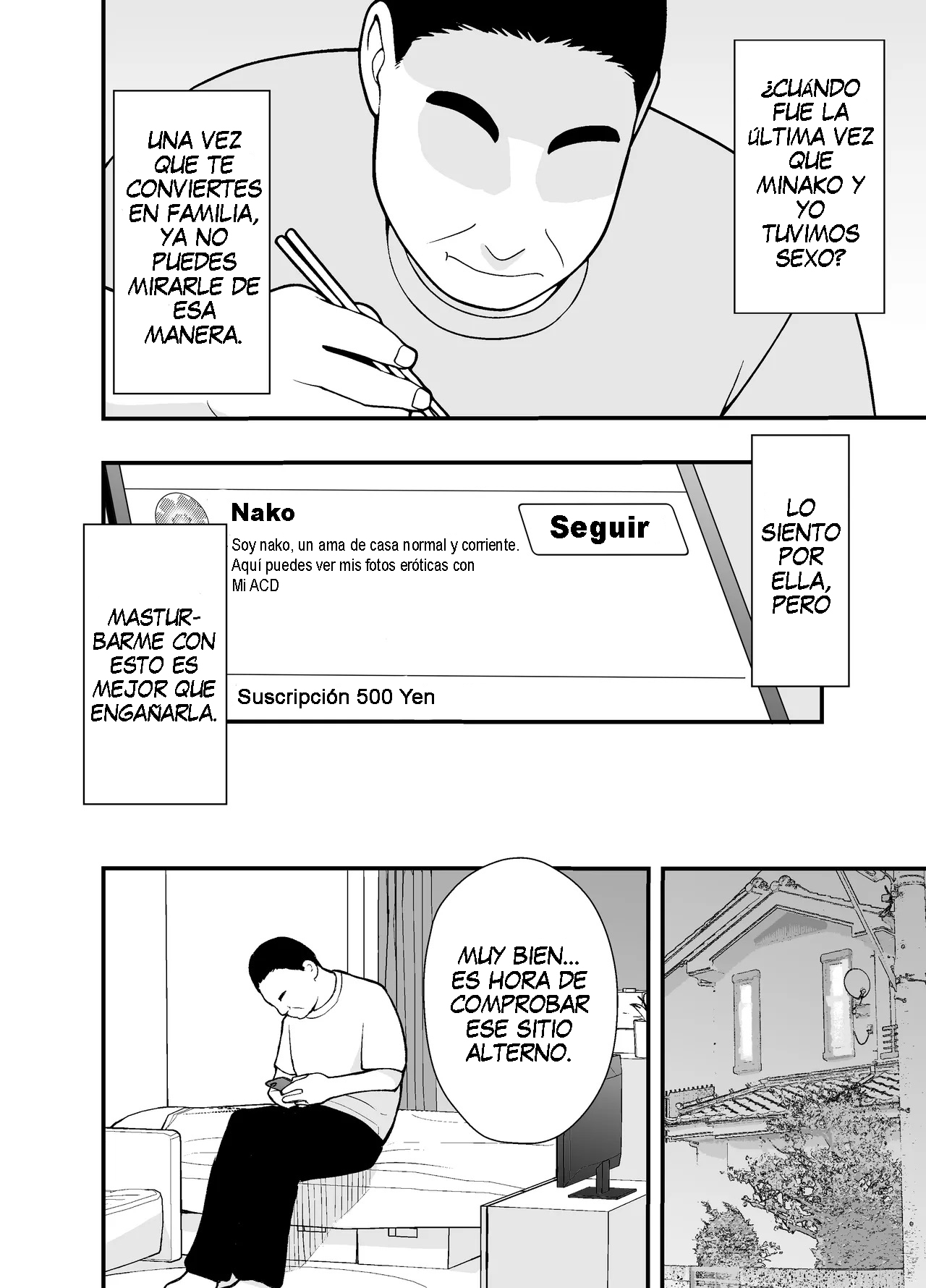 [Tsubaki Temple] Futei Tsuma Minako no Uraaka Koubiroku | Grabación de la Cuenta Secreta de la Esposa Adúltera Minako [Spanish] [K-le Traducciones] image number 10