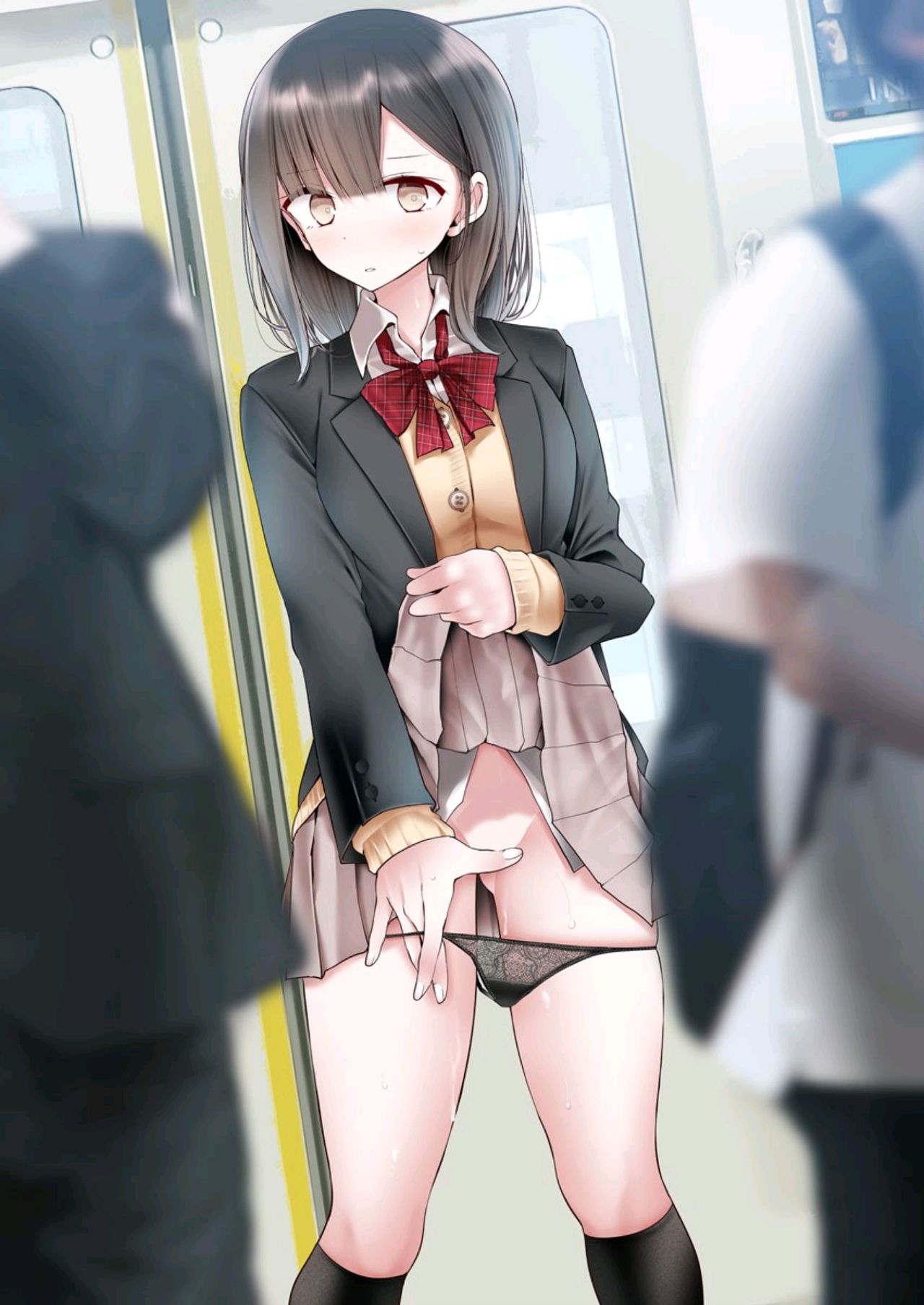 [Oouso] tsukin densha de pantsu o misete kuru JK ga itanode hametemita 2 image number 3