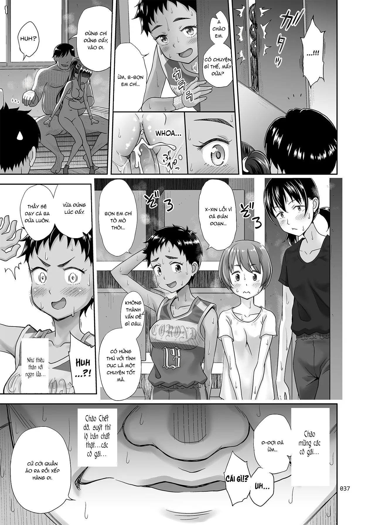 [antyuumosaku (malcorond)] Seishidouin no Oshigoto 3 Mushiatsui Taiiku Souko de Iron na Renshuu o Shitemitara Asedaku ni Natta [Vietnamese Tiếng Việt] {Hennojin} [Decensored] [Digital] image number 36