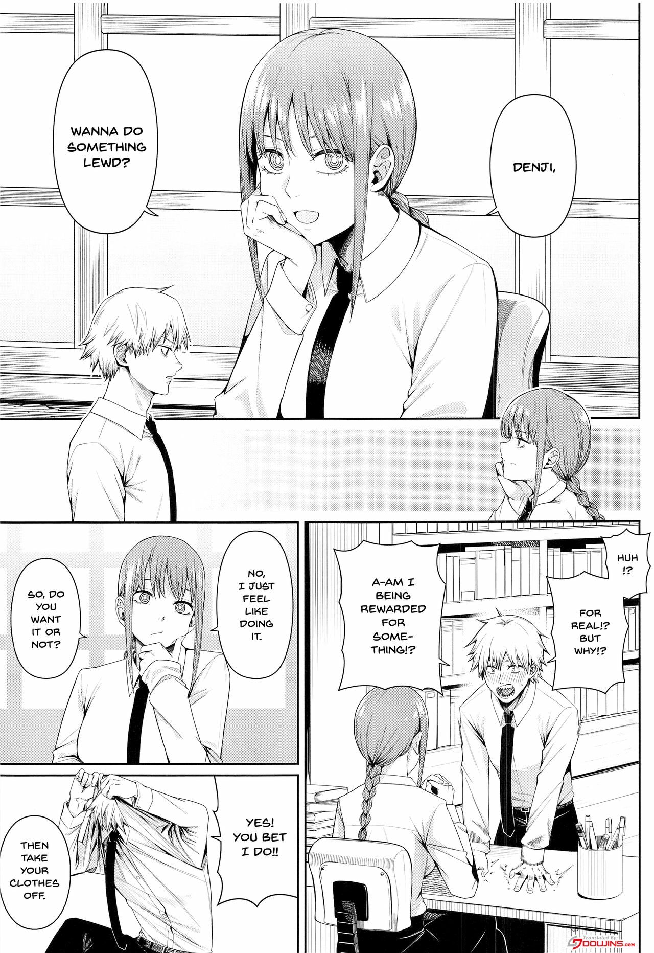 [Bad Mushrooms (Chicke III, 4why)] Kusarinoko Katsurei | Chainsaw Circumcision (Chainsaw Man) [English] [Decensored] image number 2