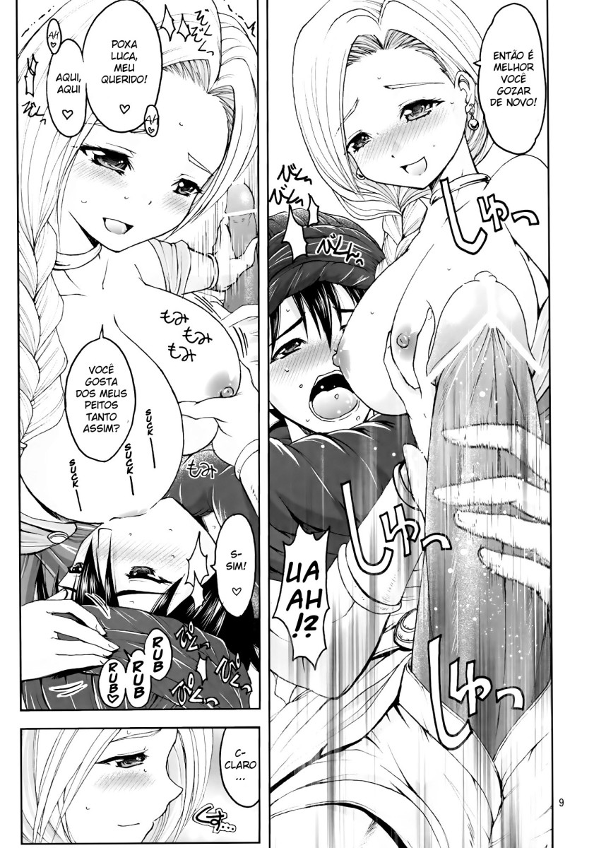 [Souchou Bazooka (Tsubakiyama Parry)] Datte Shinkon Nanda mon (Dragon Quest V) [Portuguese-BR] [Digital] image number 7