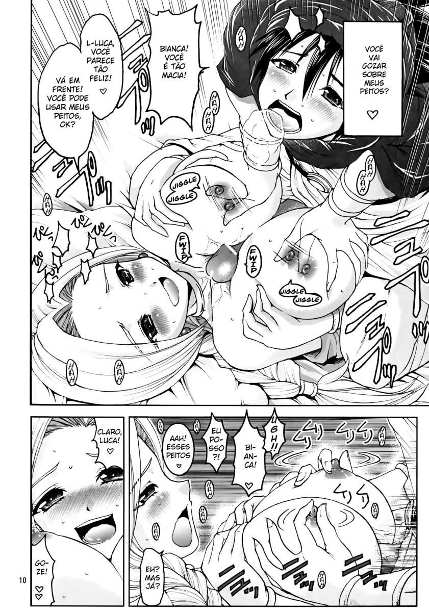 [Souchou Bazooka (Tsubakiyama Parry)] Datte Shinkon Nanda mon (Dragon Quest V) [Portuguese-BR] [Digital] image number 8