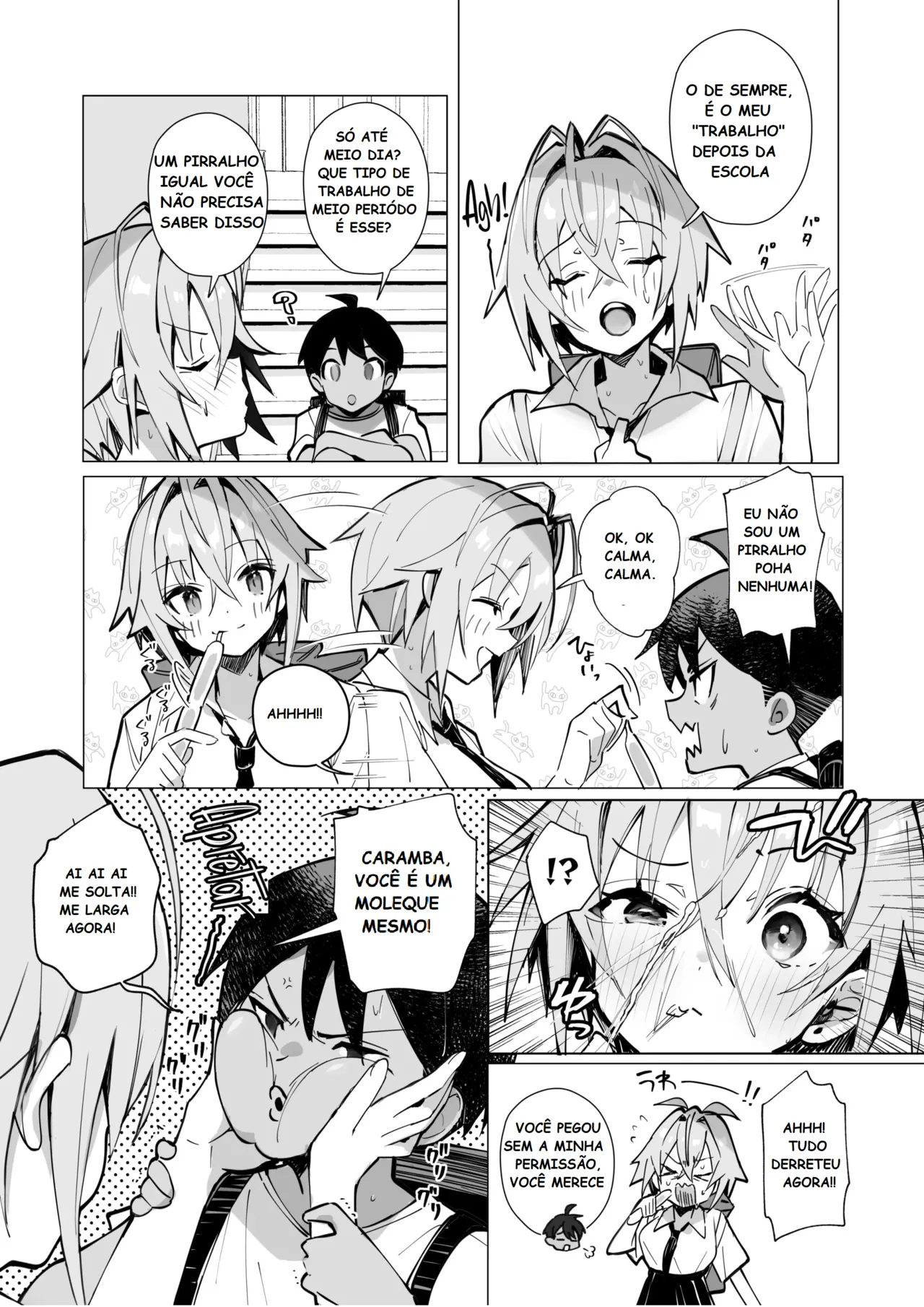 [Toran Porin Purin (Mappa Ninatta)] Oshi ni Yowai Kinjo no Nee-chan to Boku no Natsu ~Kouhai-chan no Nichijou~ [Portuguese-BR] [Digital] 图片编号 5