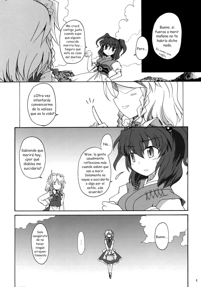 (Reitaisai 4) [Mizutataki (Mizutaki)] Shinu Sakuya (Touhou Project) [Spanish] {ServalYuri} image number 4