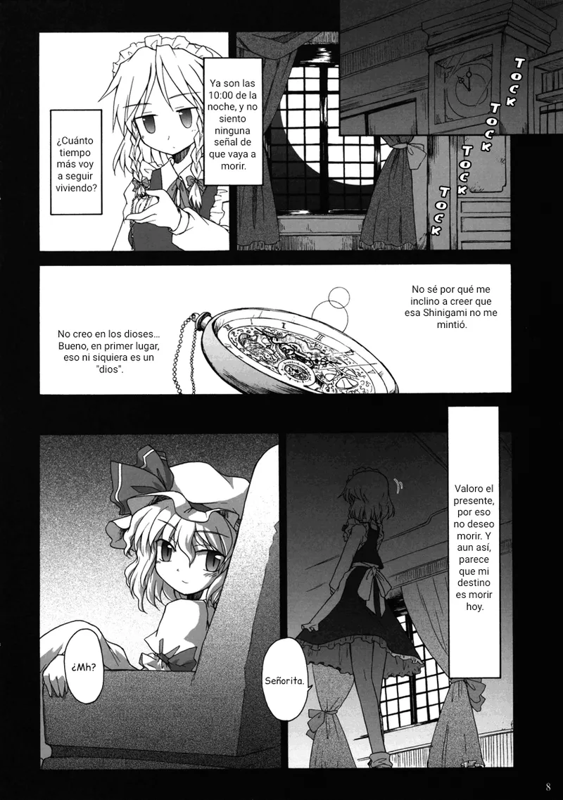 (Reitaisai 4) [Mizutataki (Mizutaki)] Shinu Sakuya (Touhou Project) [Spanish] {ServalYuri} image number 8