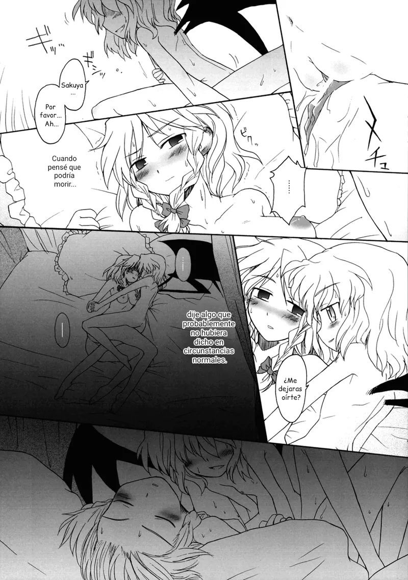 (Reitaisai 4) [Mizutataki (Mizutaki)] Shinu Sakuya (Touhou Project) [Spanish] {ServalYuri} image number 13