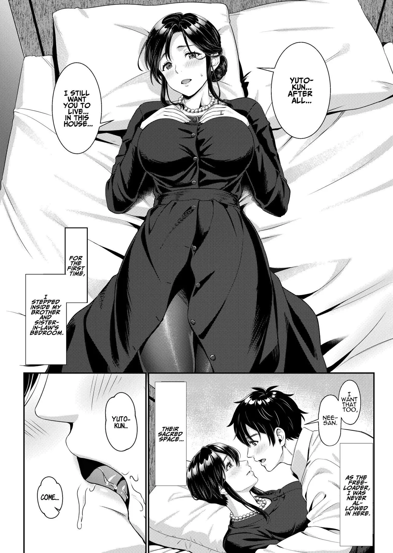 [Nanboku Megochi (Mori Miyuki)] Nee-san, Nani Kite mo Niaimasu ne -Miboujin no Gishi to Ore no Midara na Hibi- | Debaucherous Days With My Widowed Sister-in-law [English] [ADTL] 图片编号 23