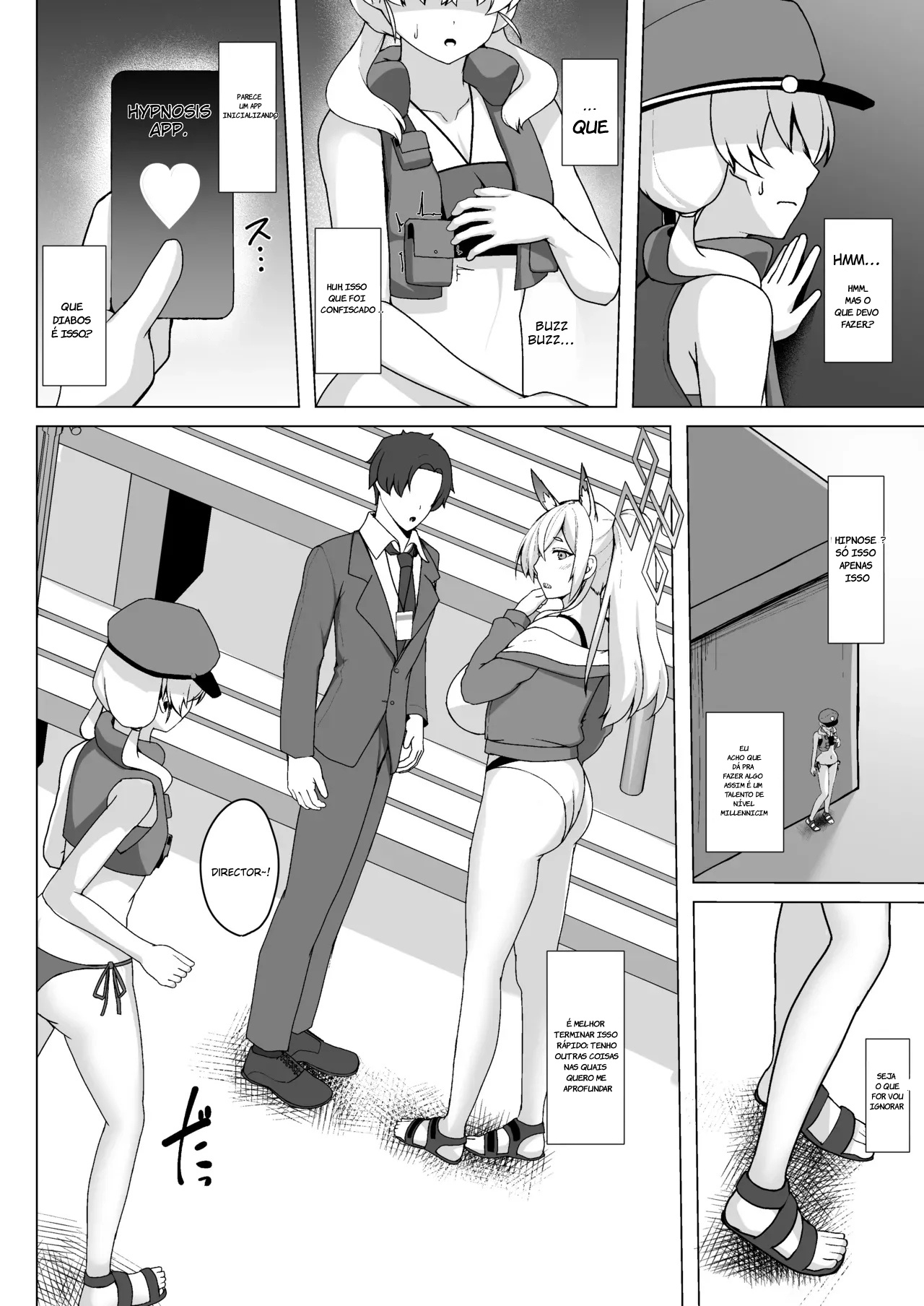 [Asanebou Crisis (Akaneman)] Kanna Kyokuchou wa Minna no Saimin Nikubenki (Blue Archive) [Portuguese-BR] [Cipher-May] [Digital] 이미지 번호 3