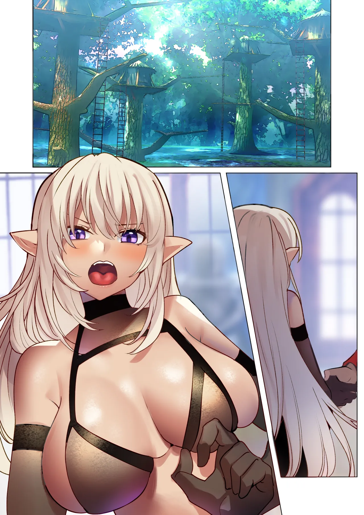 [Ruri Rarako] Reizoku Joou - Dosukebe Body no Dark Elf Joou ga Akutoku Kizoku ni Kanzen Seifuku Sareru made [Chinese] numero di immagine  39