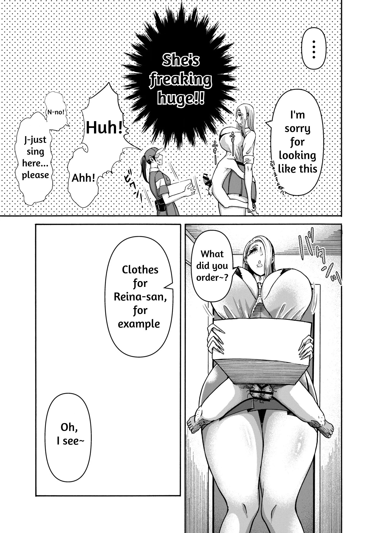 [Miura Koudai] I Was Working Hard, Then This Ridiculously Huge Gal Showed Up 2 numero di immagine  6