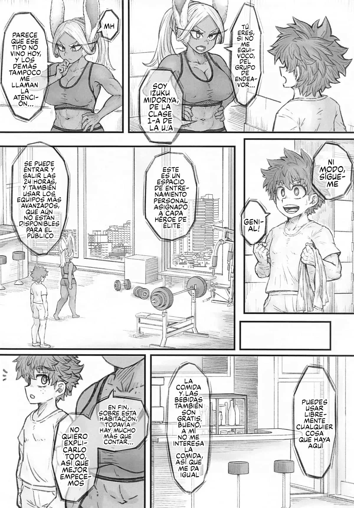 (C104) [Barashio no Kai (saltydanshark)] MIRKO'S ESTRUS MUSCLE TRANING | ENTRENAMIENTO MUSCULAR DE UNA MIRKO EN CELO (Boku no Hero Academia) [Español] [Traducciones Jaguarlo] 图片编号 5