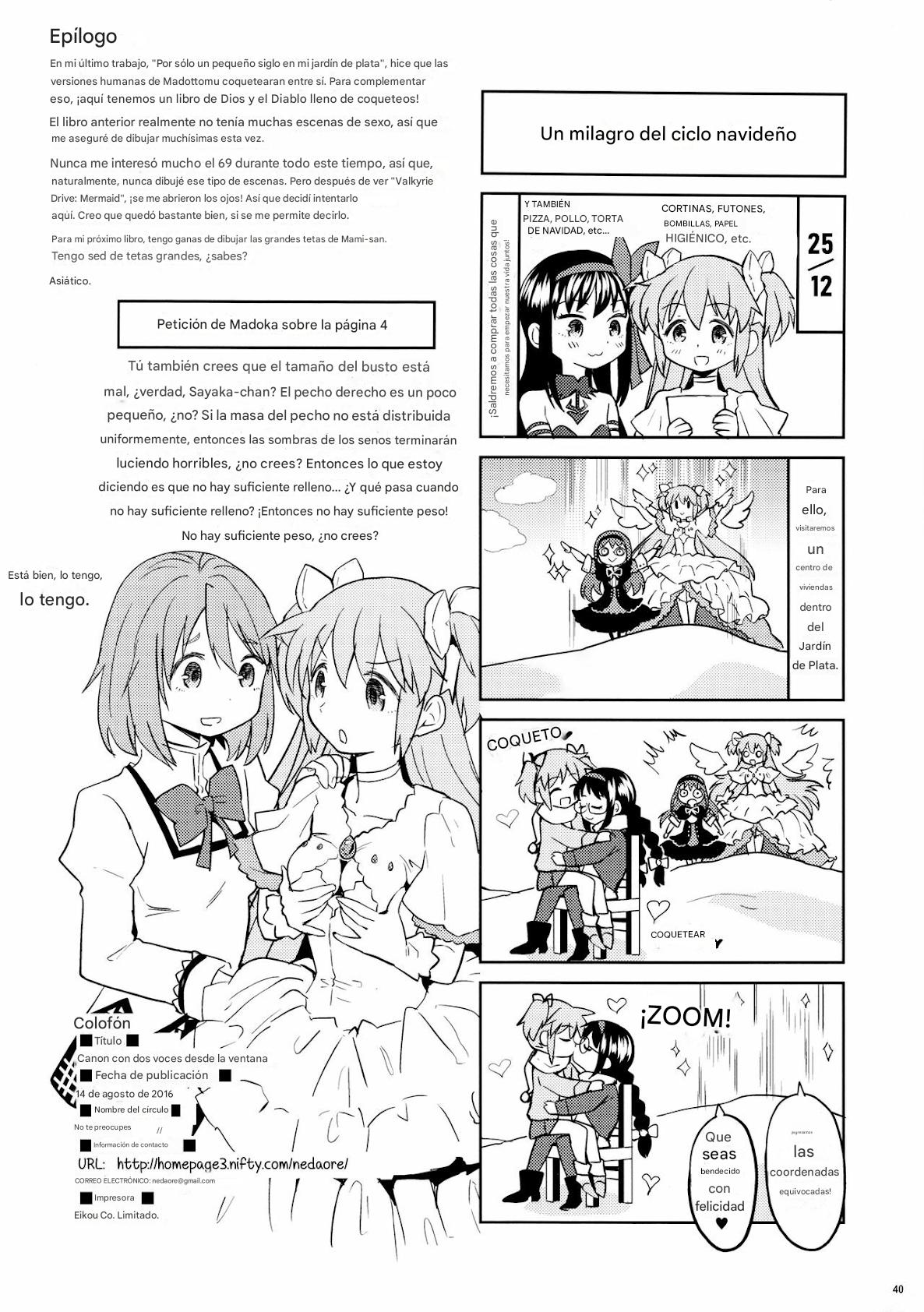 (C90) [Nedaore (Ayane)] Rinshousuru Futari no Madobe (Puella Magi Madoka ☆Magica)(Spanish)(traduccion;CristoferDeLosAndes) numero di immagine  41