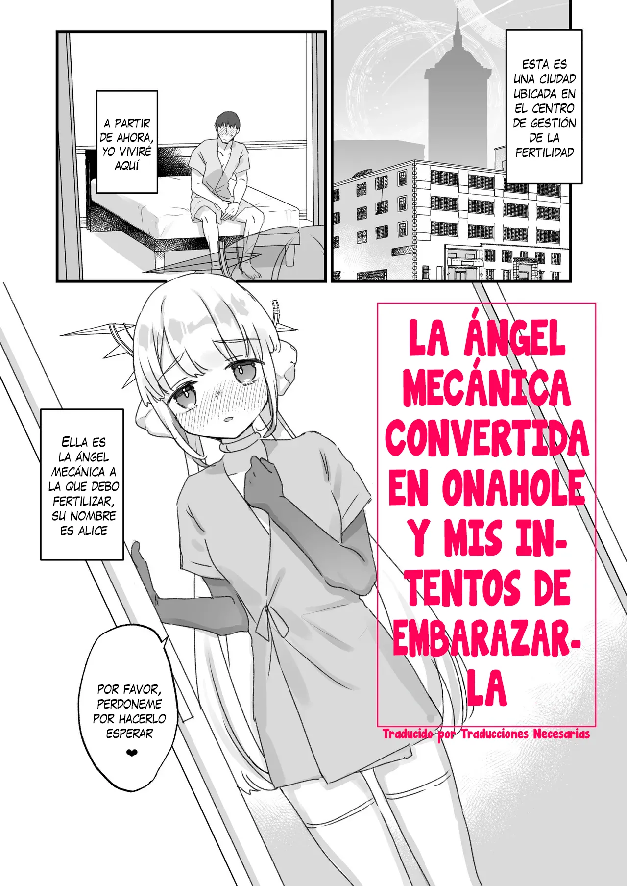 [Tenkirin (Kanroame)] Onaho ochi shita kikai tenshi-sama to ore no ninshin katsudou | La Ángel Mecánica Convertida en Onahole y mis Intentos de Embarazarla [Español] [Traducciones necesarias] [Digital] 图片编号 1