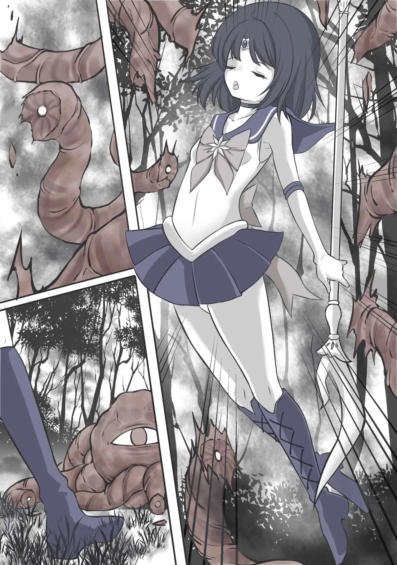 絶頂したら精神を乗っ取られる線虫に寄生されるセーラ●サターン 画像番号 27