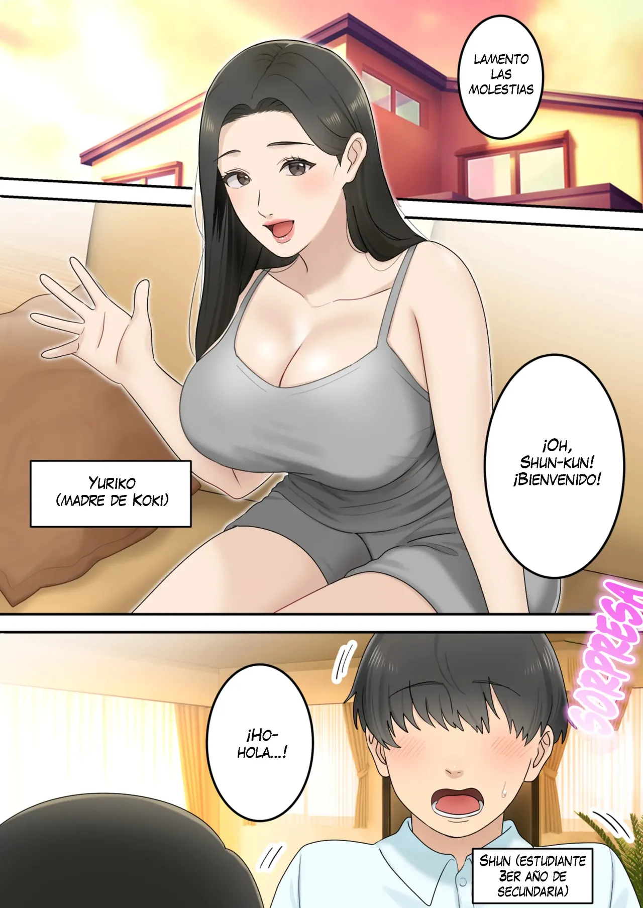 [Yuriko Club] Kawaisugiru Tomodachi no Okaasan to Kossori Tsukiacchatta Hanashi | La Historia de cómo Terminé Saliendo en Secreto con la Hermosa Madre de mi Amigo [Spanish] [K-le Traducciones] 画像番号 2