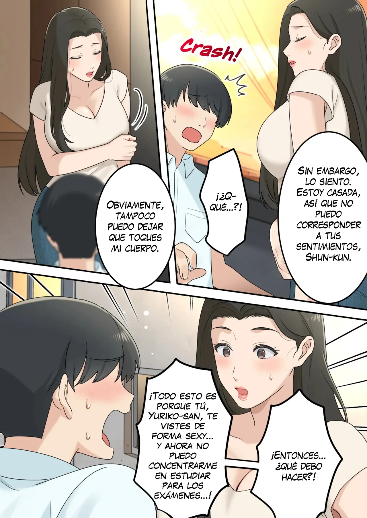 [Yuriko Club] Kawaisugiru Tomodachi no Okaasan to Kossori Tsukiacchatta Hanashi | La Historia de cómo Terminé Saliendo en Secreto con la Hermosa Madre de mi Amigo [Spanish] [K-le Traducciones] 画像番号 12