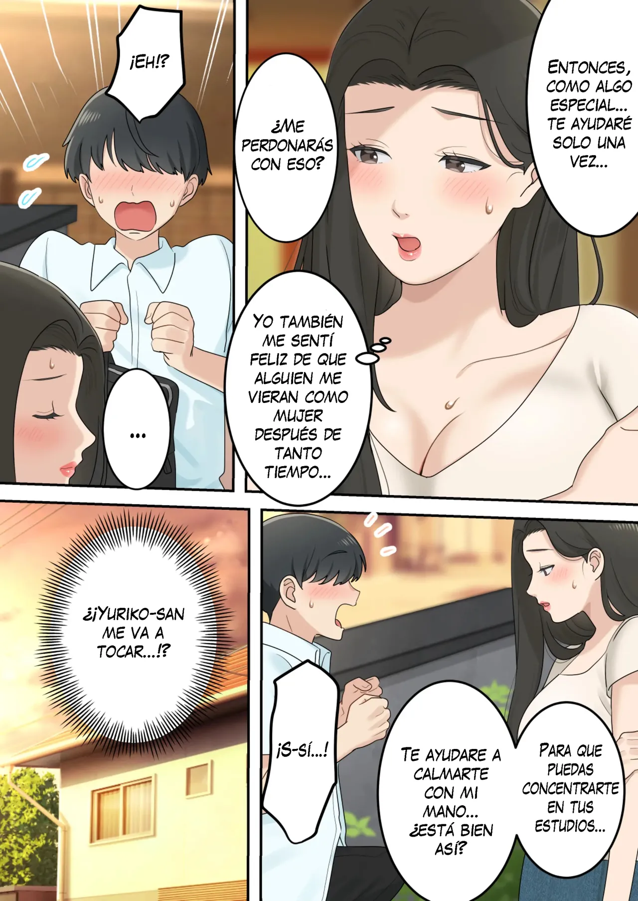 [Yuriko Club] Kawaisugiru Tomodachi no Okaasan to Kossori Tsukiacchatta Hanashi | La Historia de cómo Terminé Saliendo en Secreto con la Hermosa Madre de mi Amigo [Spanish] [K-le Traducciones] 画像番号 14