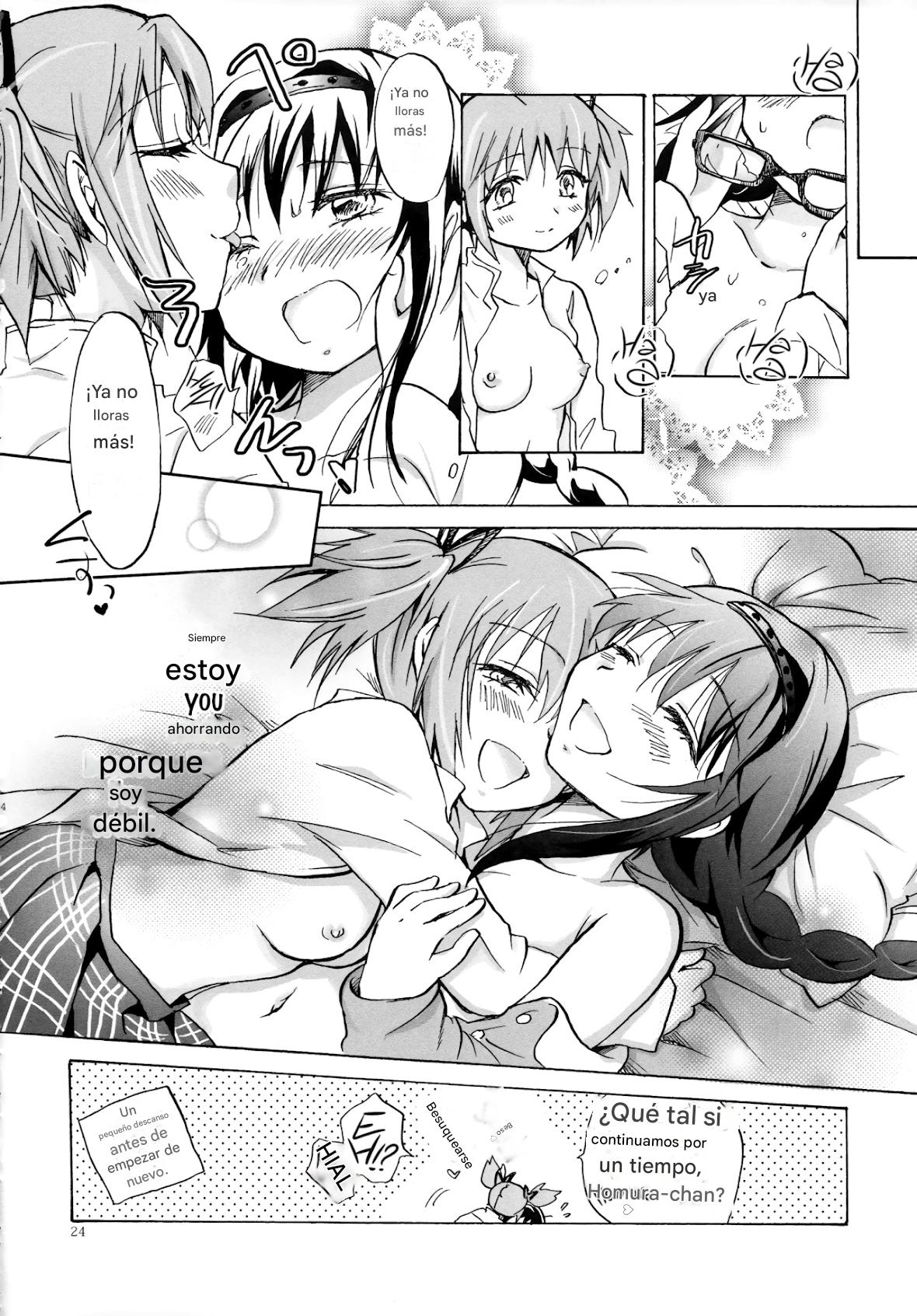 (GirlsLoveFestival 8) [peachpulsar (Mira)] Eien ni Anata o Omou (Puella Magi Madoka Magica) [Spanish] [CristoferDeLosAndes] image number 24