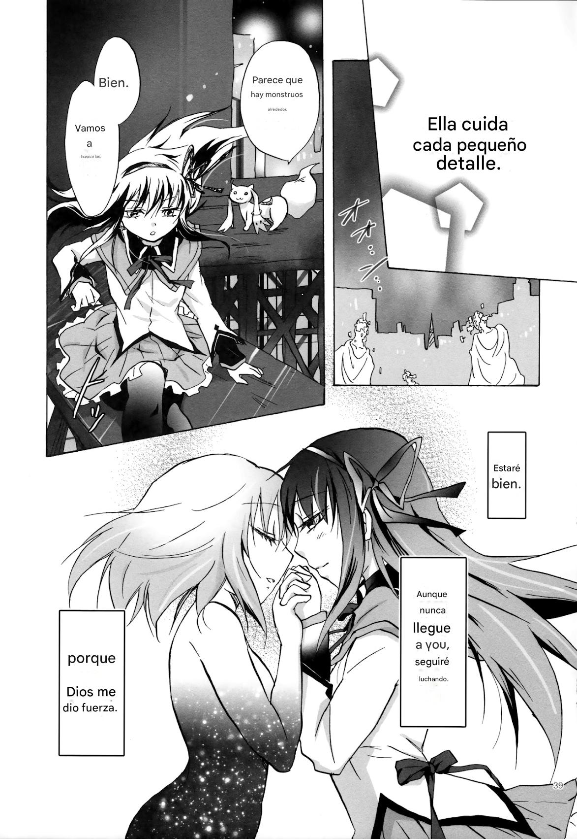 (GirlsLoveFestival 8) [peachpulsar (Mira)] Eien ni Anata o Omou (Puella Magi Madoka Magica) [Spanish] [CristoferDeLosAndes] image number 39