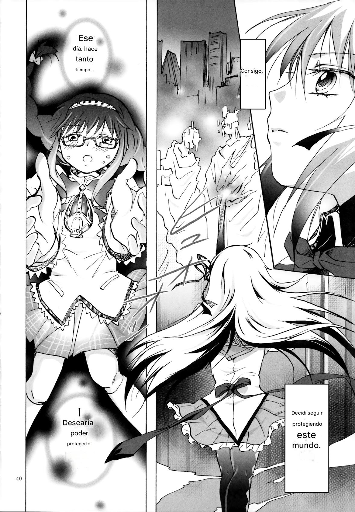 (GirlsLoveFestival 8) [peachpulsar (Mira)] Eien ni Anata o Omou (Puella Magi Madoka Magica) [Spanish] [CristoferDeLosAndes] image number 40