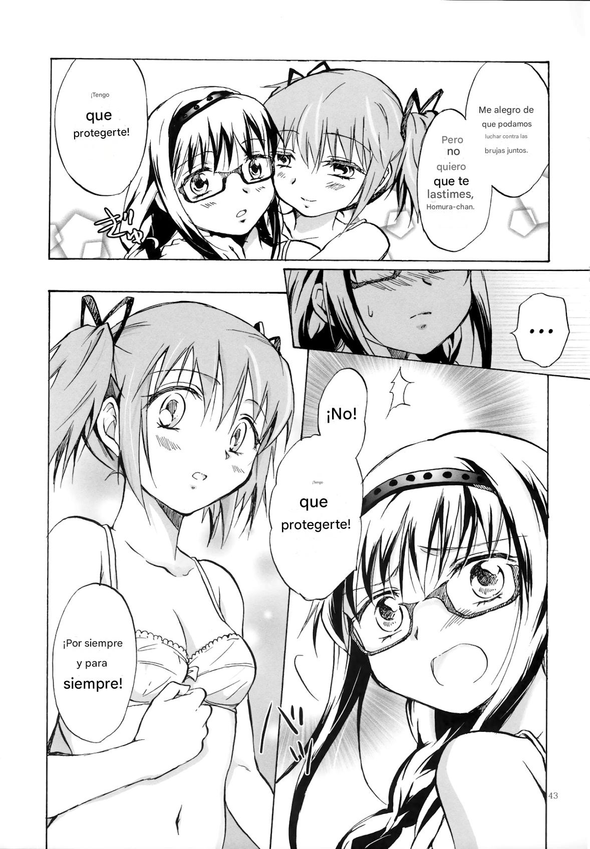 (GirlsLoveFestival 8) [peachpulsar (Mira)] Eien ni Anata o Omou (Puella Magi Madoka Magica) [Spanish] [CristoferDeLosAndes] image number 43