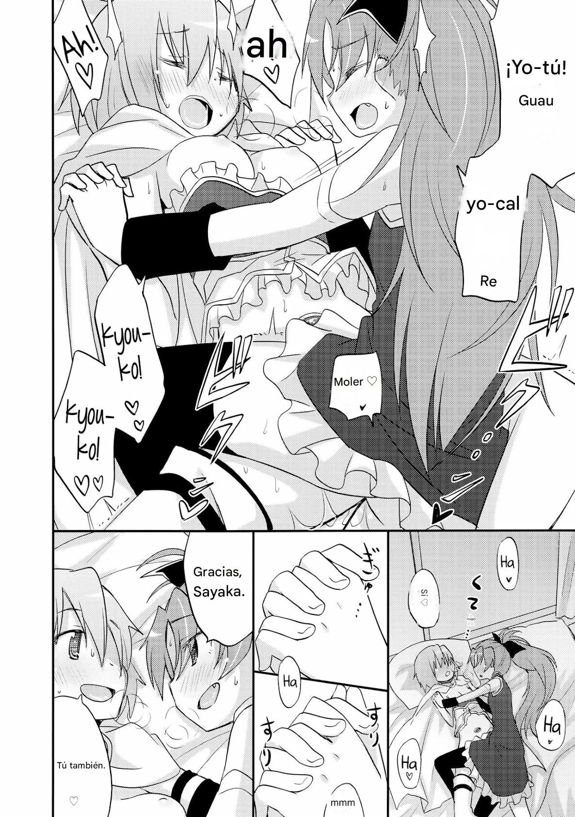 (C84) [Energia (Pikachi)] Atashitachi no Jigo Senkyou | A Strategic Report of Our Pillow Talk (Puella Magi Madoka Magica) [SPANISH](traductor:CristoferDeLosAndes) image number 10