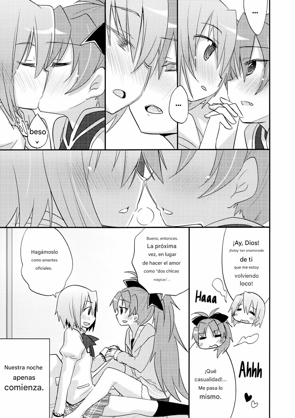 (C84) [Energia (Pikachi)] Atashitachi no Jigo Senkyou | A Strategic Report of Our Pillow Talk (Puella Magi Madoka Magica) [SPANISH](traductor:CristoferDeLosAndes) image number 11