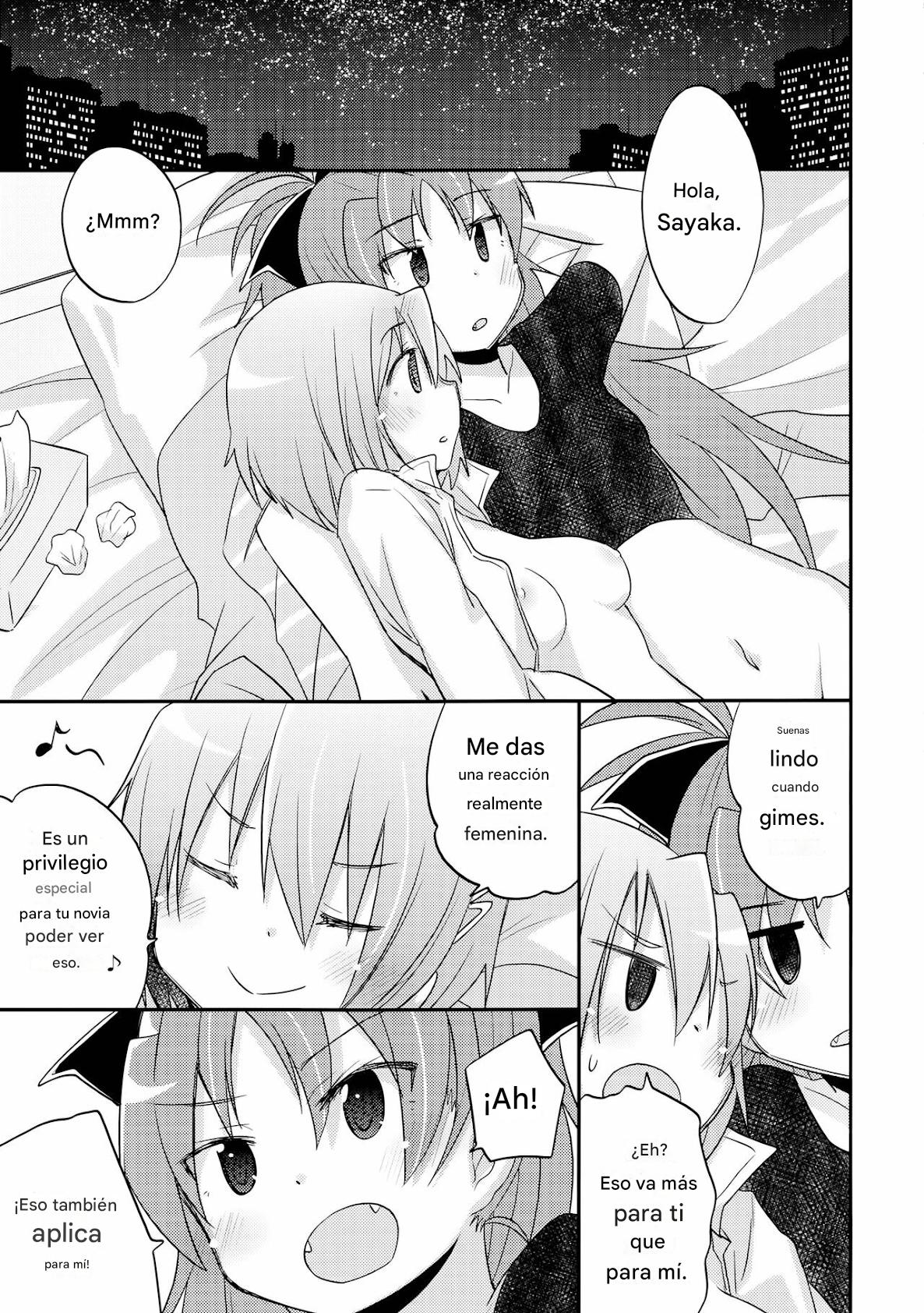(C84) [Energia (Pikachi)] Atashitachi no Jigo Senkyou | A Strategic Report of Our Pillow Talk (Puella Magi Madoka Magica) [SPANISH](traductor:CristoferDeLosAndes) image number 13