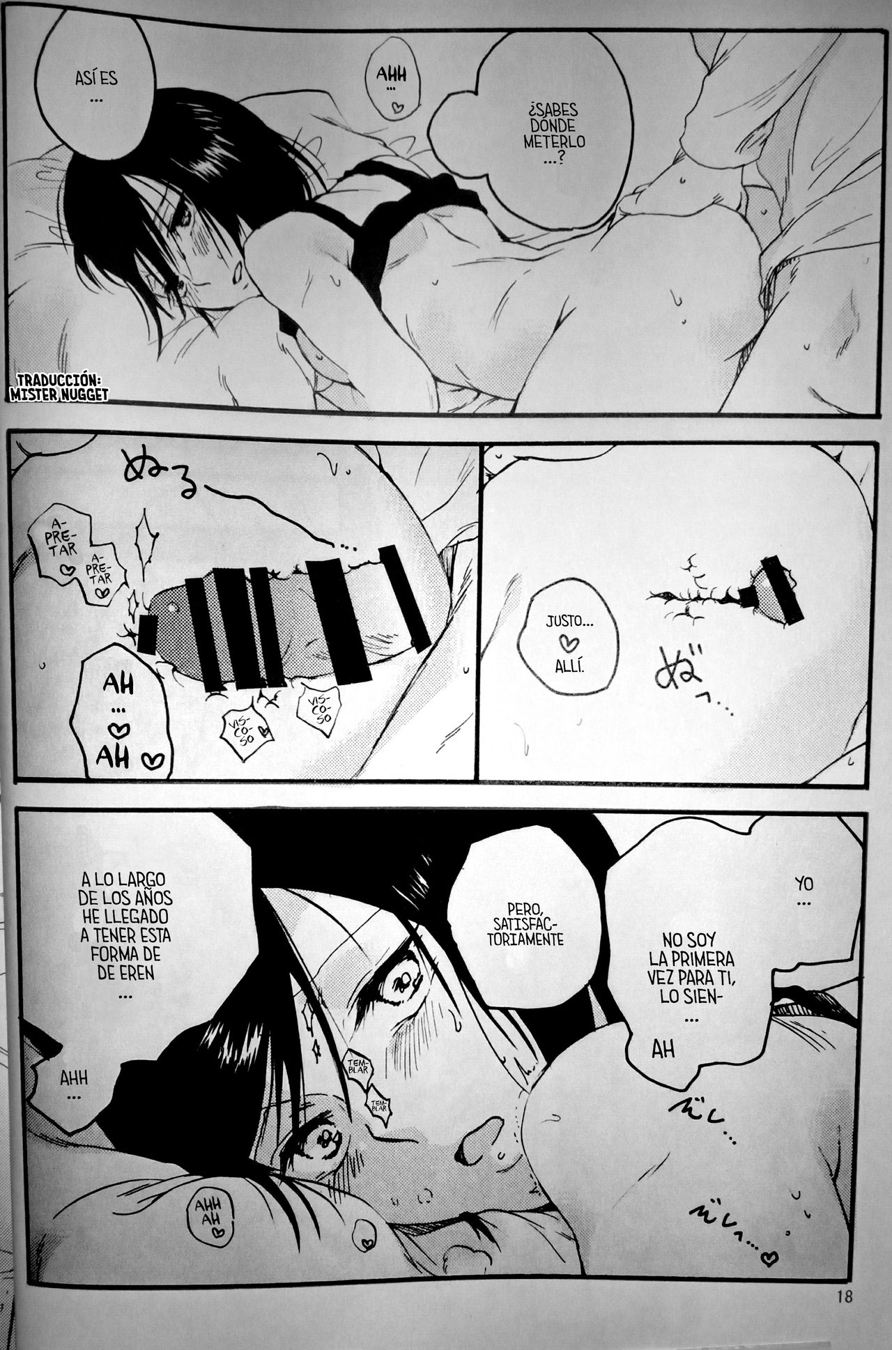 (C86) [iron (Kanae)] 21-sai to 9-sai no Mikasa ni Aisarete Yoru mo Nemurenai Eren no Hanashi (Shingeki no Kyojin) [Spanish] [Mr. Nugget] 图片编号 19