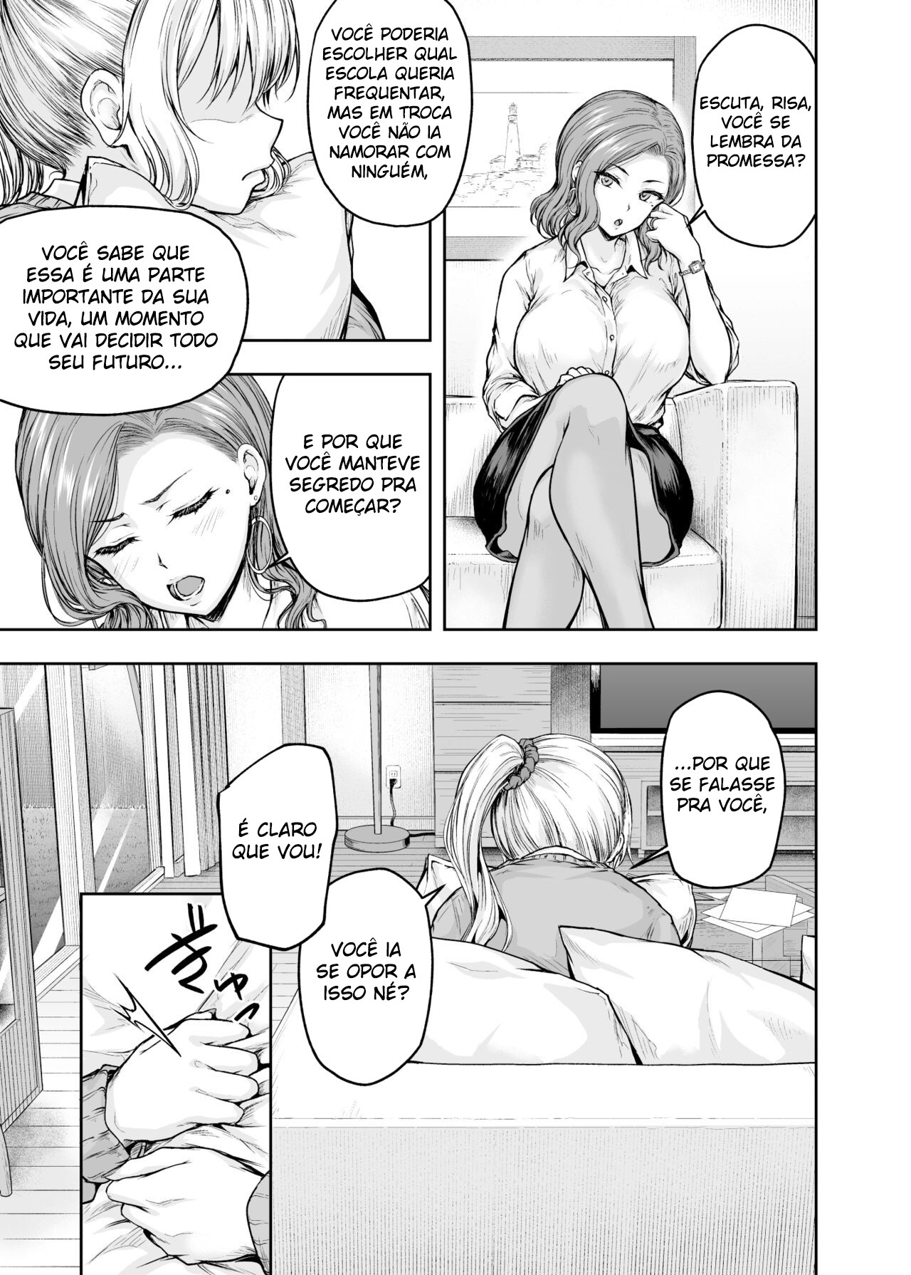 [Sazareito (Ohnaka Ito)] Mama ga Muchuu na Musume no Kareshi 1 - Kono Chinpo wa Kyouikujou Yoroshikunai node Mama ga Shori Shimasu. [Portuguese-BR] [mundohentaioficial.com] [Digital] 图片编号 18