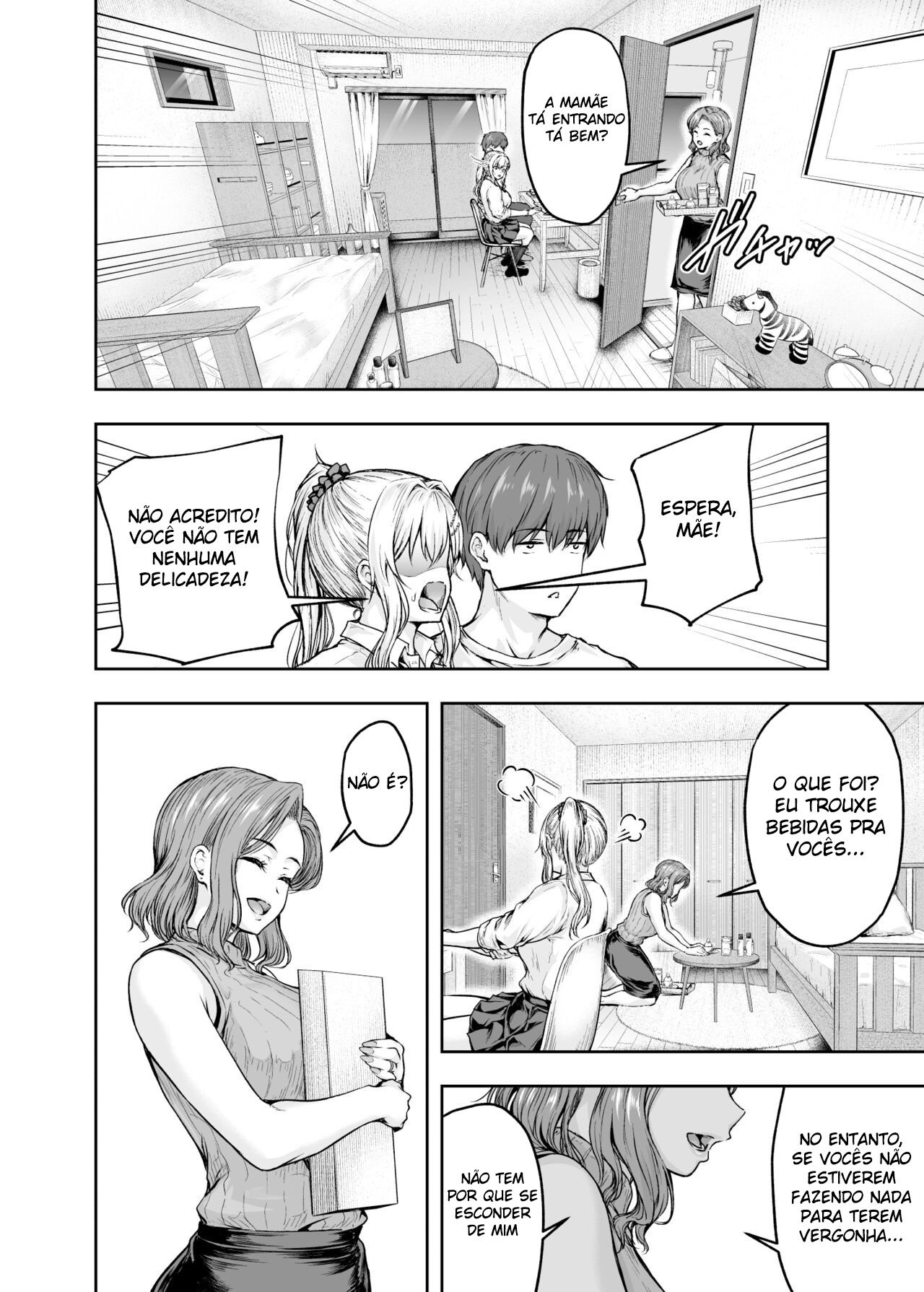 [Sazareito (Ohnaka Ito)] Mama ga Muchuu na Musume no Kareshi 1 - Kono Chinpo wa Kyouikujou Yoroshikunai node Mama ga Shori Shimasu. [Portuguese-BR] [mundohentaioficial.com] [Digital] 图片编号 37