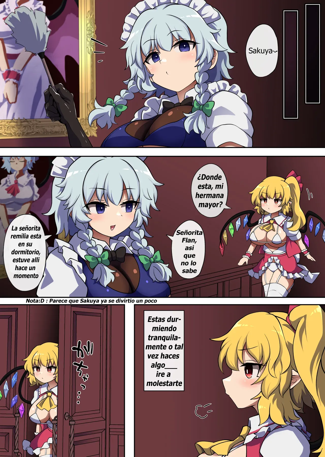 [Elyaps] Flan-chan feels lust for Futanari Remilia (Touhou Project) [Spanish] imagen número 6
