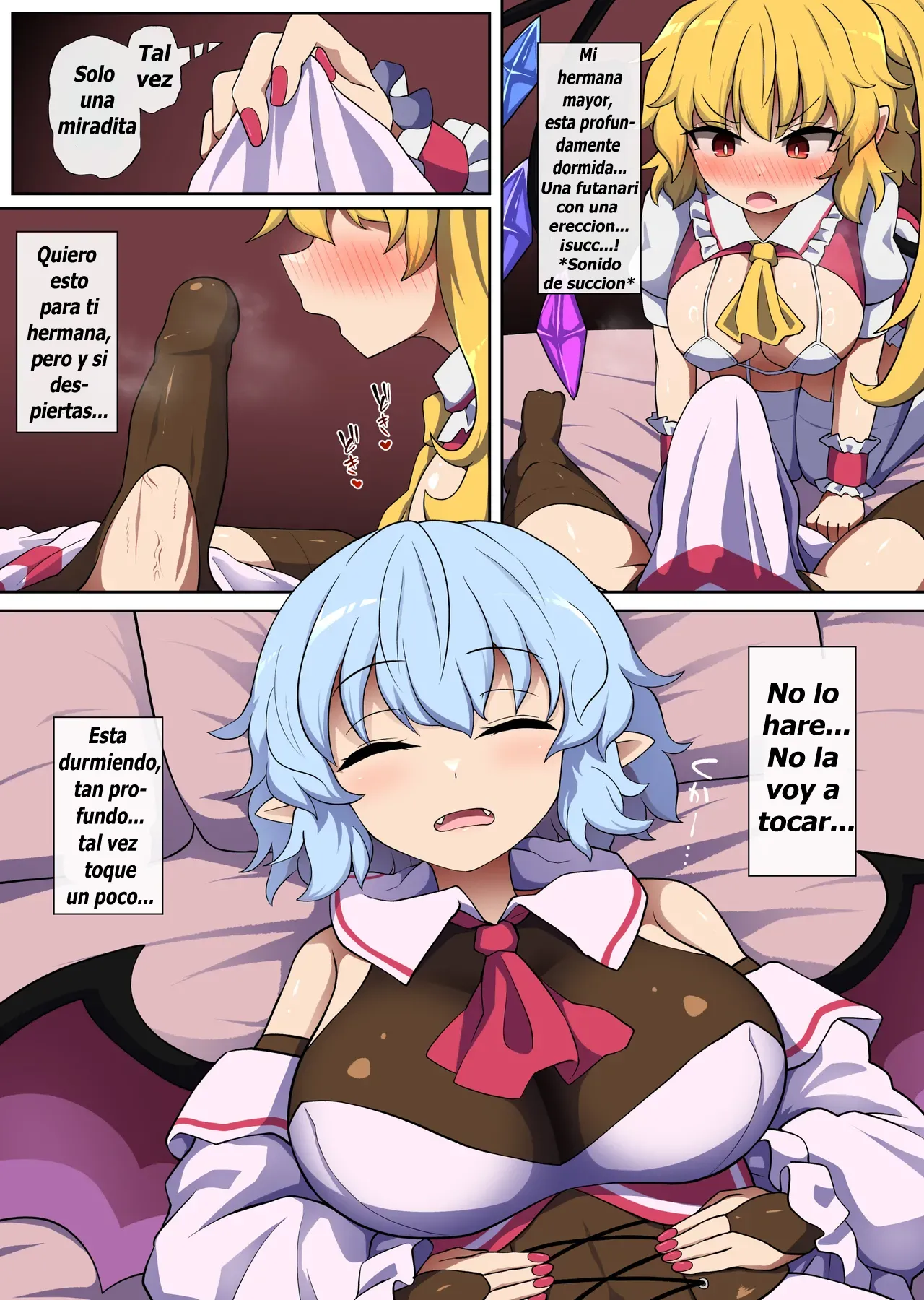 [Elyaps] Flan-chan feels lust for Futanari Remilia (Touhou Project) [Spanish] imagen número 8