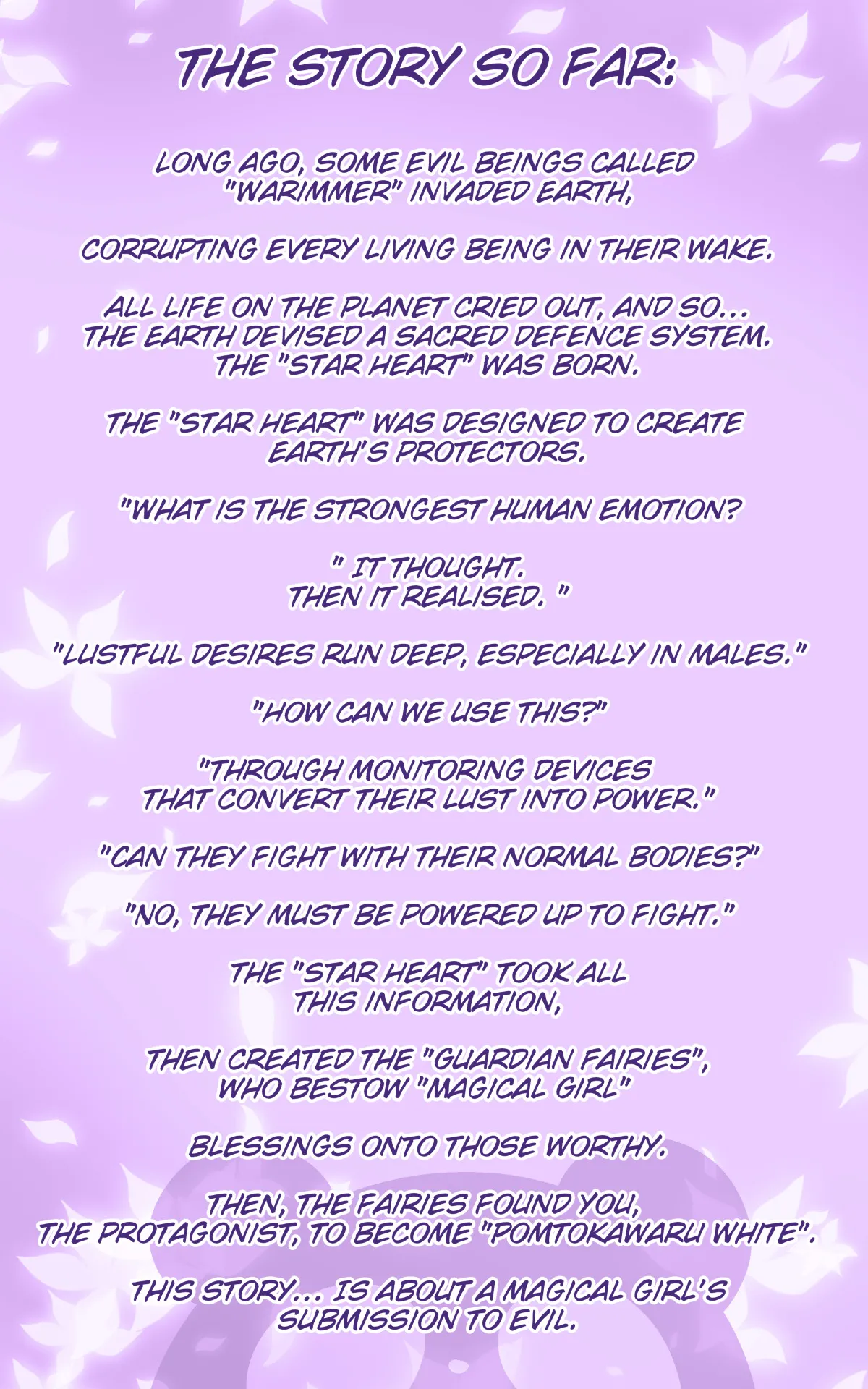 [やせうまロール] キミが始まりの魔法少女になって快楽と悪に屈して洗脳されるまんがホワイト編[TS魔法少女ポントカワールW][English] numero di immagine  1