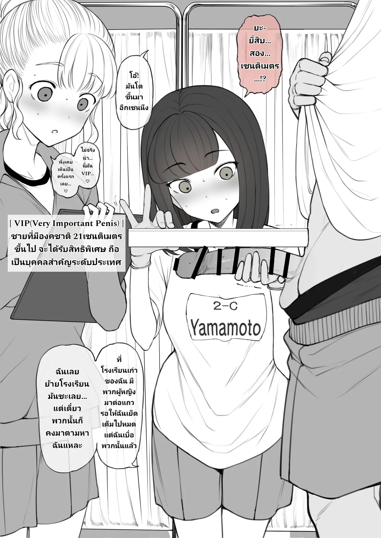 [Terasu MC] Penis no Dekasa de Subete ga Kimaru Sekai de Sochin no Boku ga Kisekiteki ni Te ni Ireta Kanojo wa Touzen no You ni Dekachin ni Netorarete Owaru | Human Rights Line [Thai ภาษาไทย] numero di immagine  6