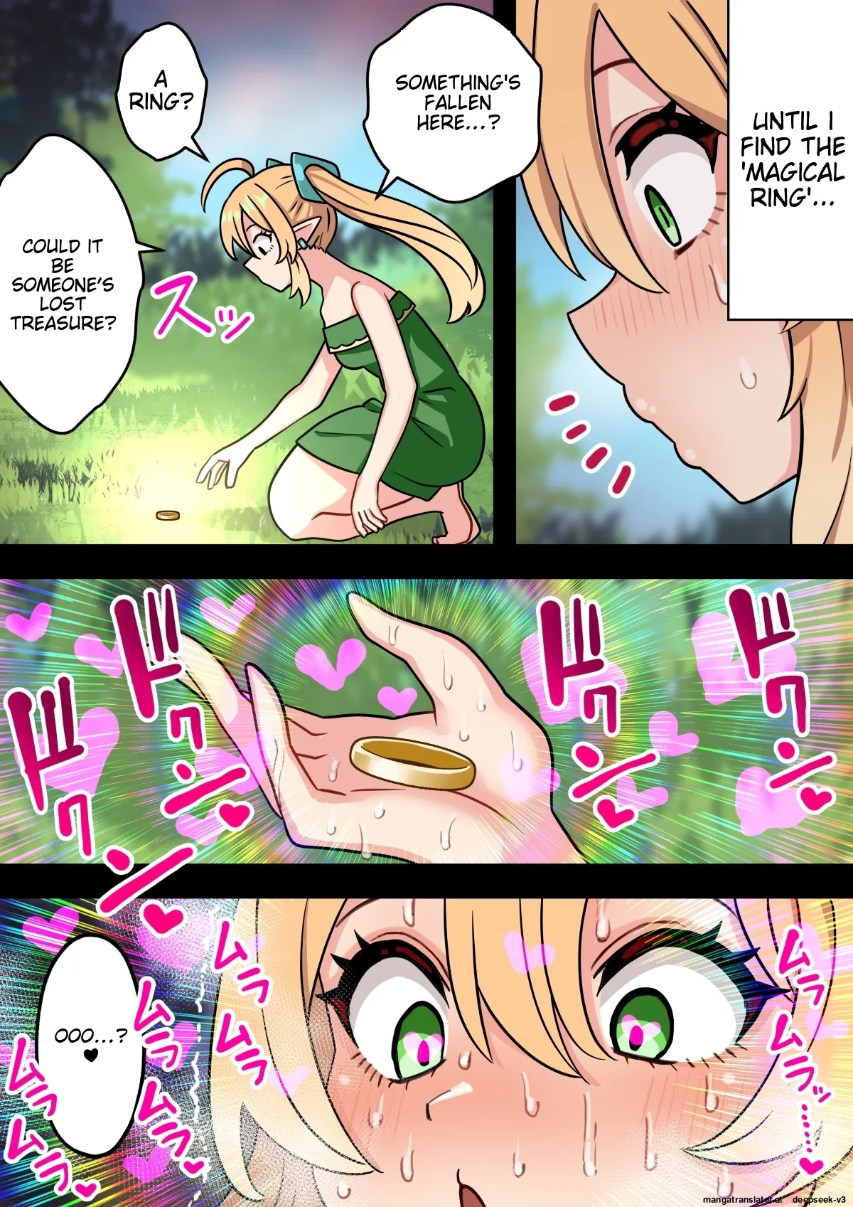 [Hotaru] [English] [Machine TL] Tanshou Houkei Futanari Hobbit Shoujo ga Mahou no Yubiwa de Kyokon Seiyoku Monster ni naru Hanashi 1-3 이미지 번호 7