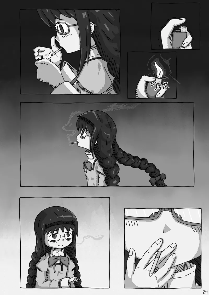 Mahou Shoujo Madoka★Magica - Coffee God and Cigarettes (Doujinshi) パンク / Punk (Traduccion:CristoferDeLosAndes) image number 26