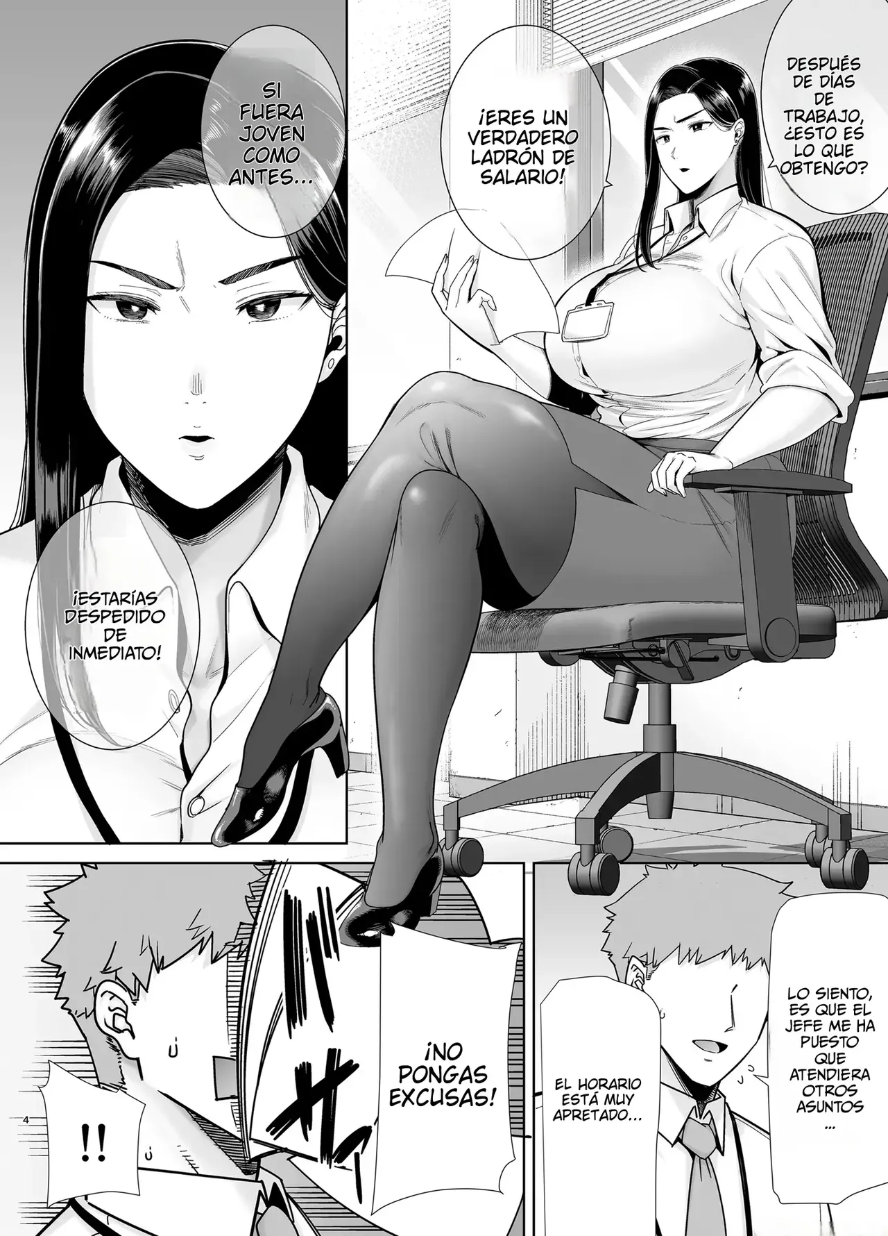 ¡La jefa abusiva y el empleado sumiso! (Sin censura) numero di immagine  3