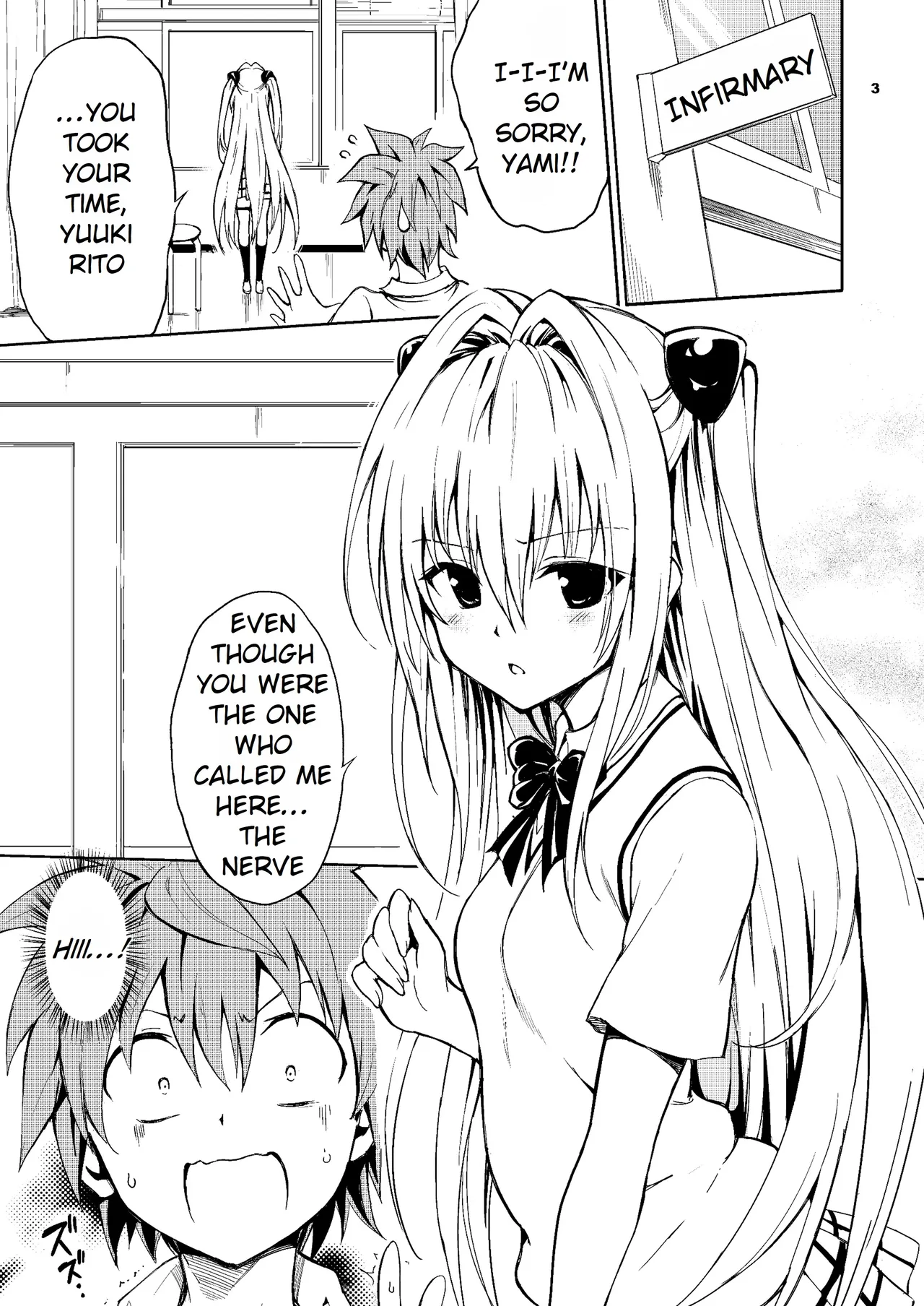 [Kyockchokyock (Kyockcho)] Ecchii no wa Kirai desu ka? | Do You Hate Ecchi? (To LOVE-Ru) [English] [Rei Scans] [Digital] numero di immagine  3