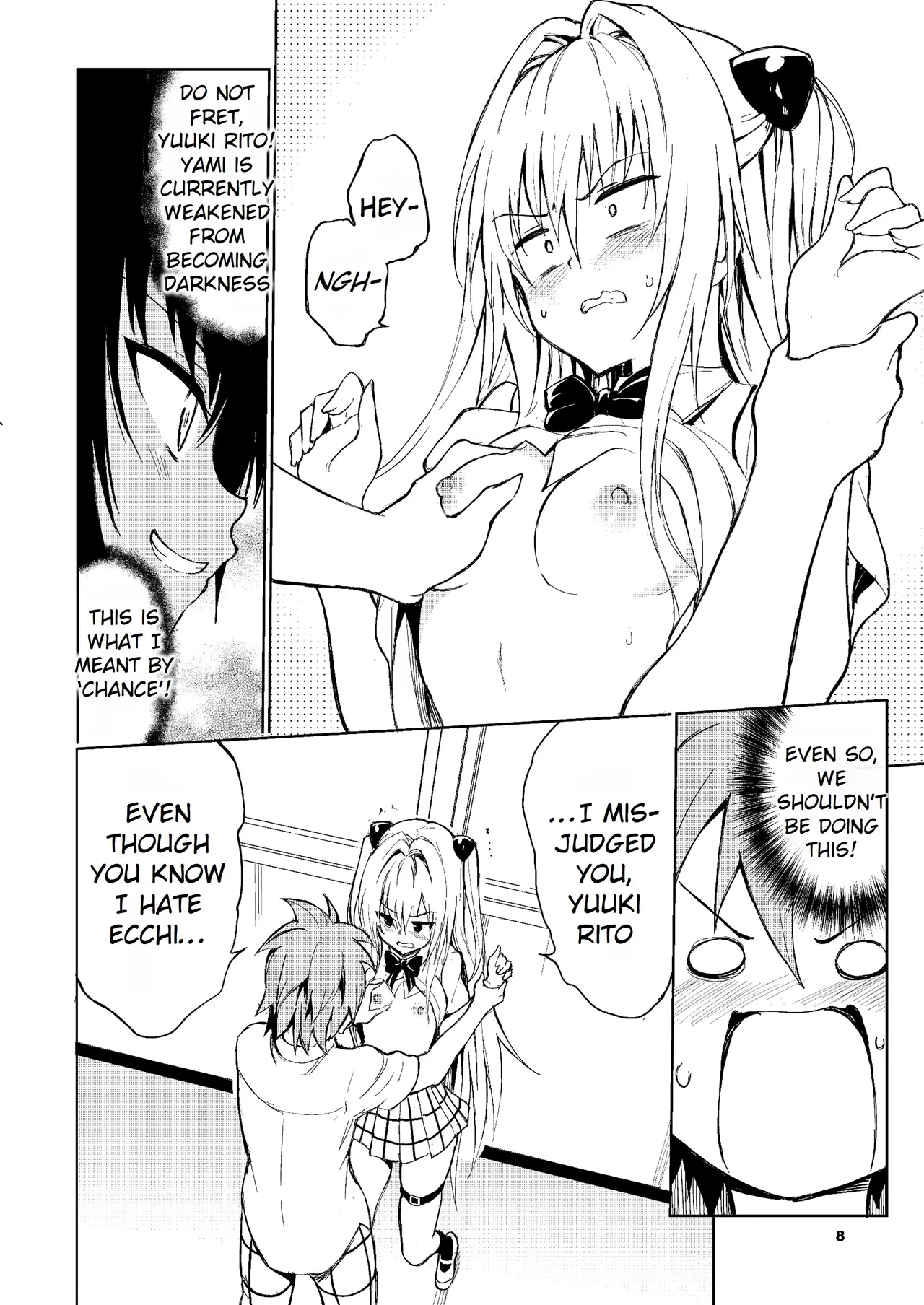 [Kyockchokyock (Kyockcho)] Ecchii no wa Kirai desu ka? | Do You Hate Ecchi? (To LOVE-Ru) [English] [Rei Scans] [Digital] numero di immagine  8