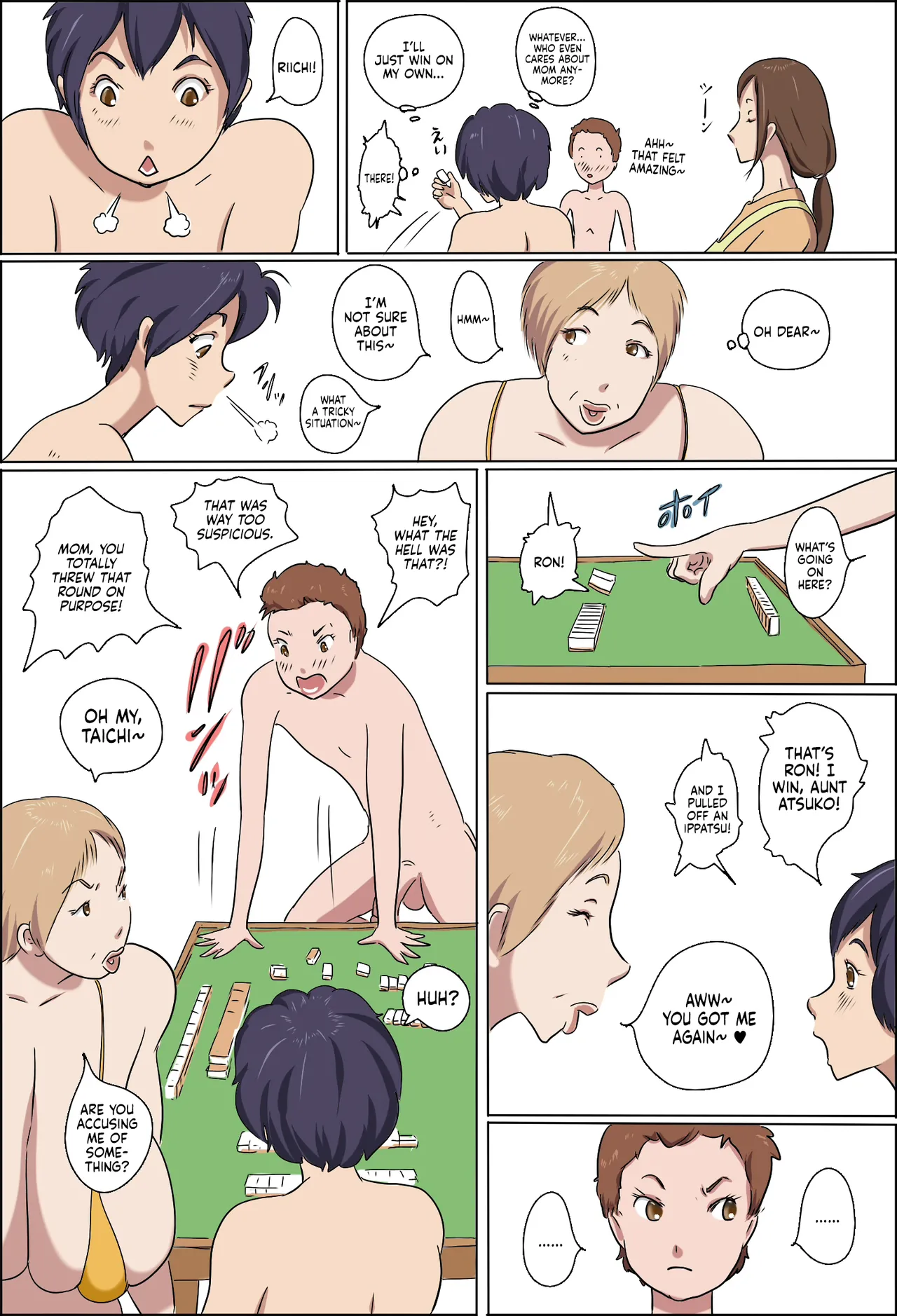 [Zenmai Kourogi] Kazoku Taikou Mahjan Taikai | Mahjong Showdown [English] [Sonarin迫] image number 12