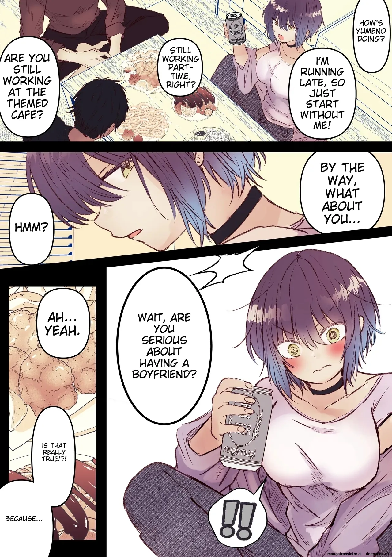 (AI Translation)[Marinemate] Boyish de Kyonyuu na Kanojo ga Mukashi no Otoko Tomodachi to Nomikai ni Itta Kiri 画像番号 50