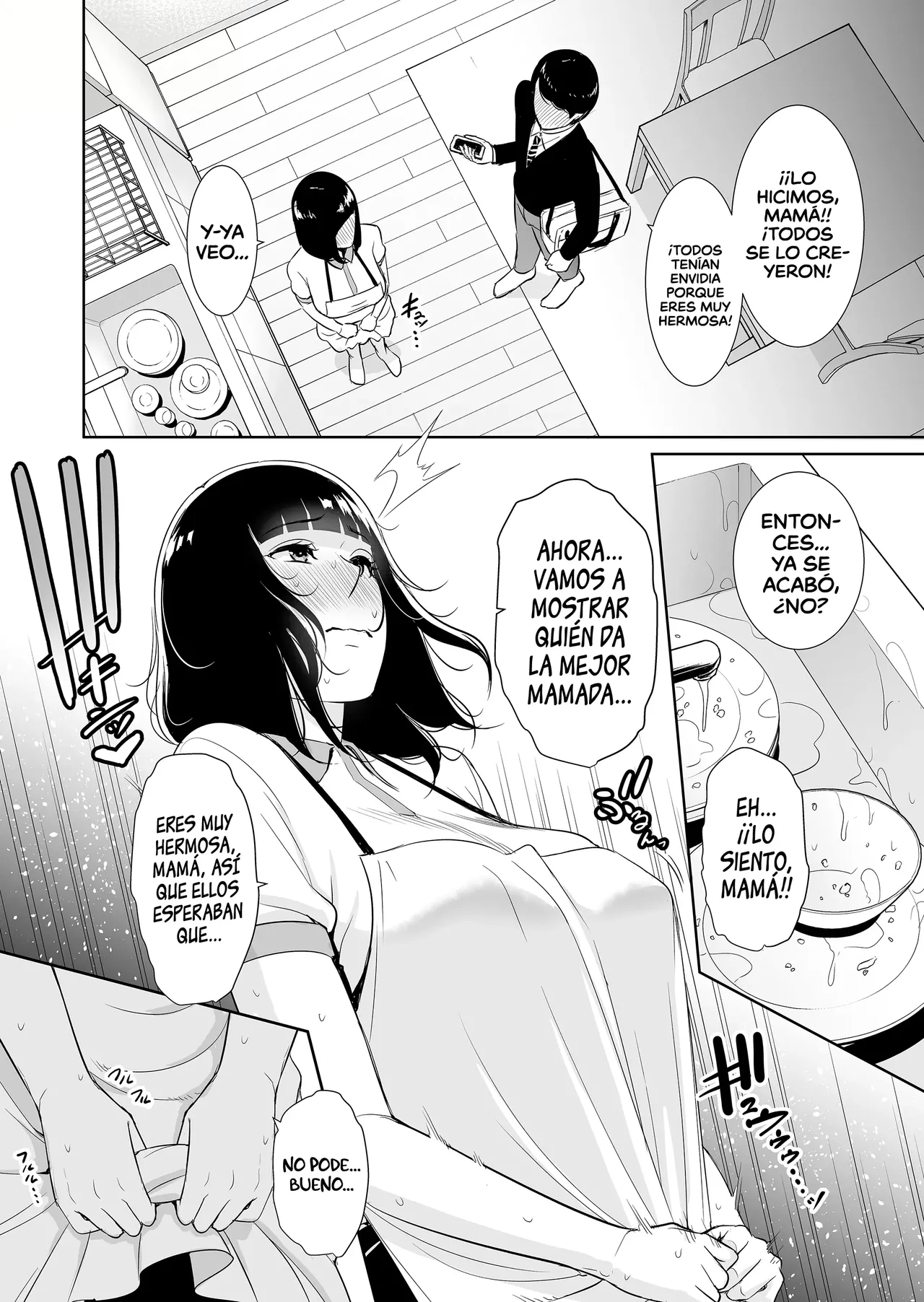 [Misaki (gonza)] Musuko ni Matagaru Hi ~Haha to Musuko no Hamedori Kiroku~ | El día que monté a mi hijo [Spanish] [Aoki Scans] [Decensored] numero di immagine  15