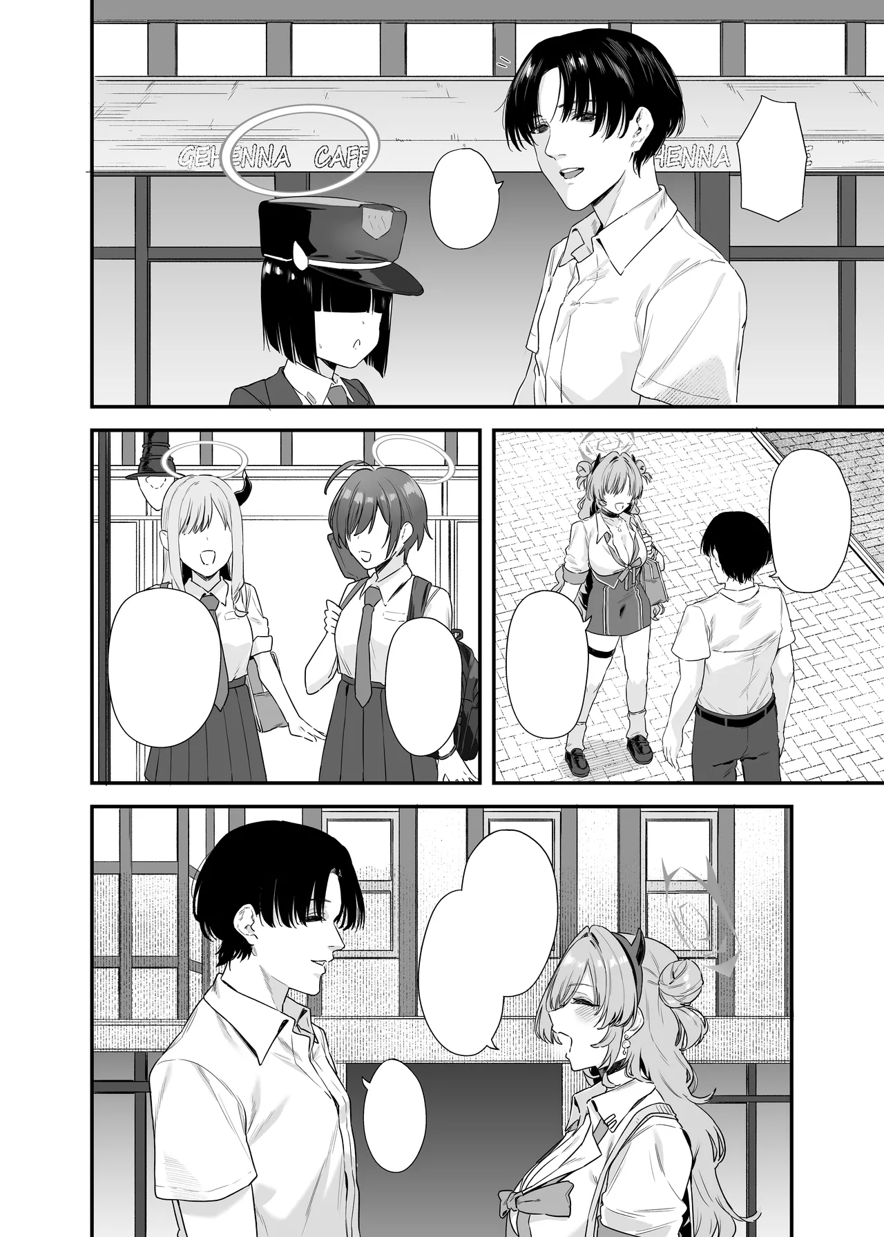 [12-banme no Seki (Agape)] Yozakura ni Ochite (Blue Archive) [Textless] [Digital] изображение № 3