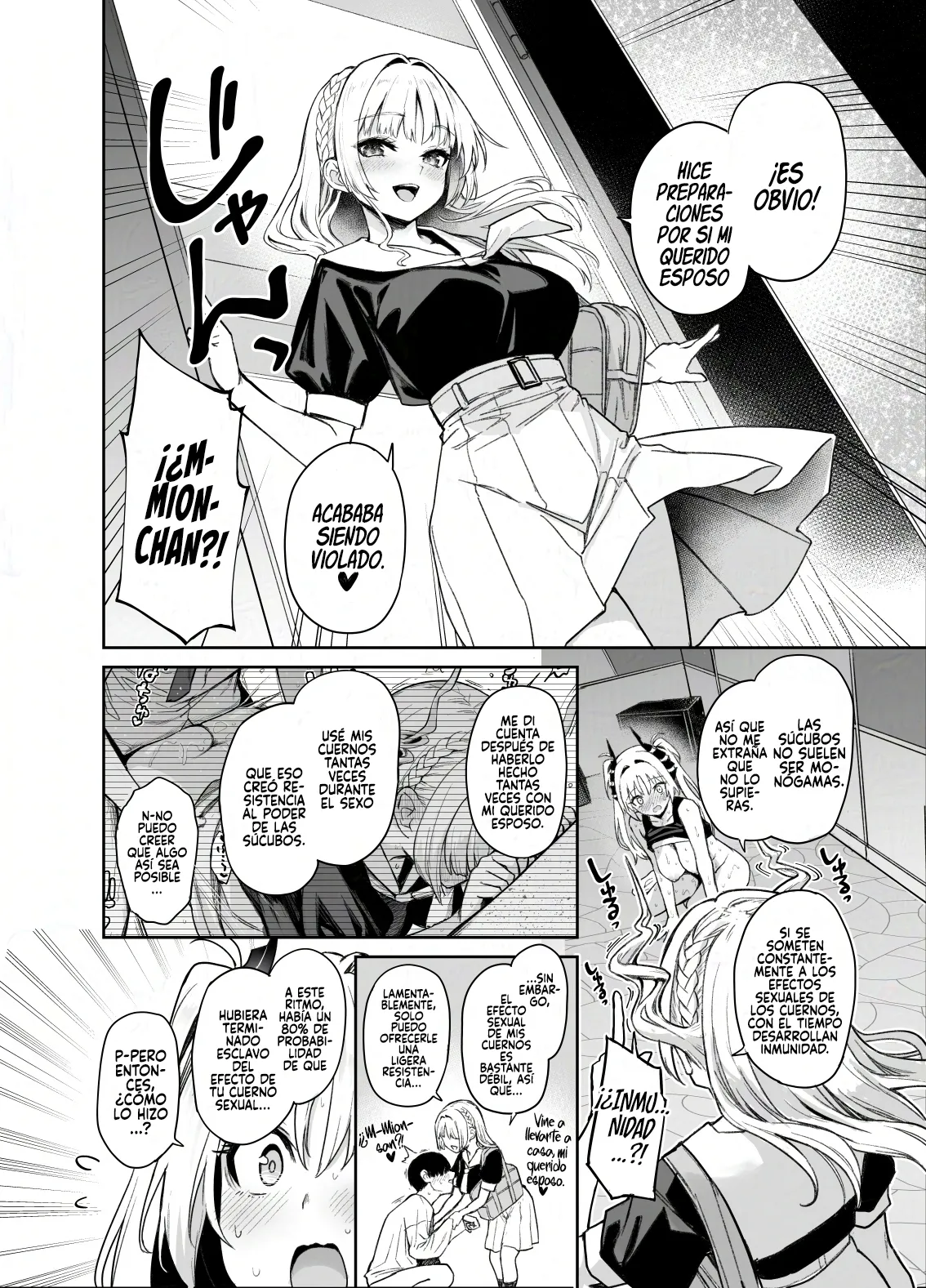 [Anmitsuyomogitei (Michiking)] Succubus Seitokai Shiko Shiko Shikkoubu 2 NOA ver. [Spanish] [Rakuen Translations] [Digital] 图片编号 43