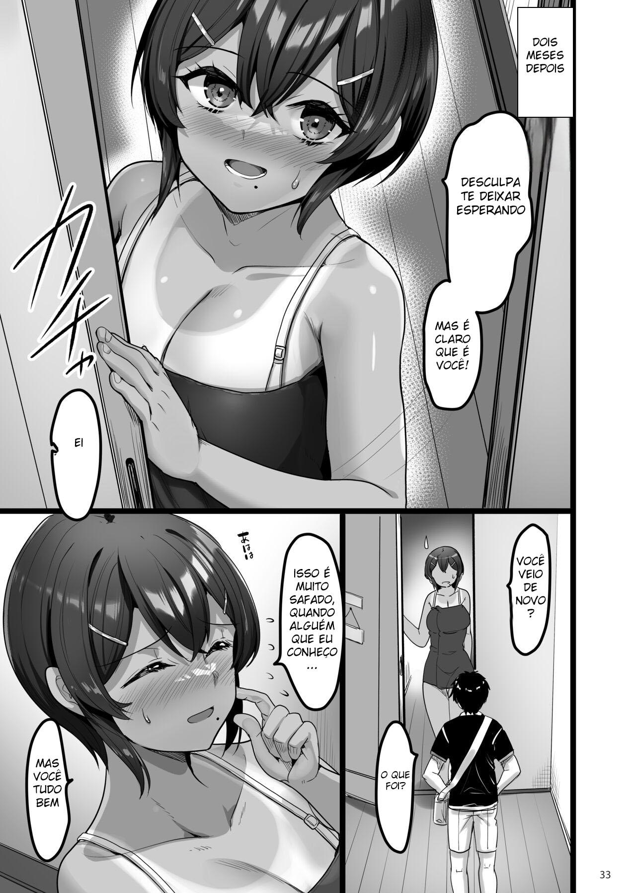 [65535th Avenue. (Akahito)] Ecchi na Omise ni Ittara Osananajimi ga Detekita Hanashi - Sex Establishment Series [Portuguese-BR] [Digital] numero di immagine  32