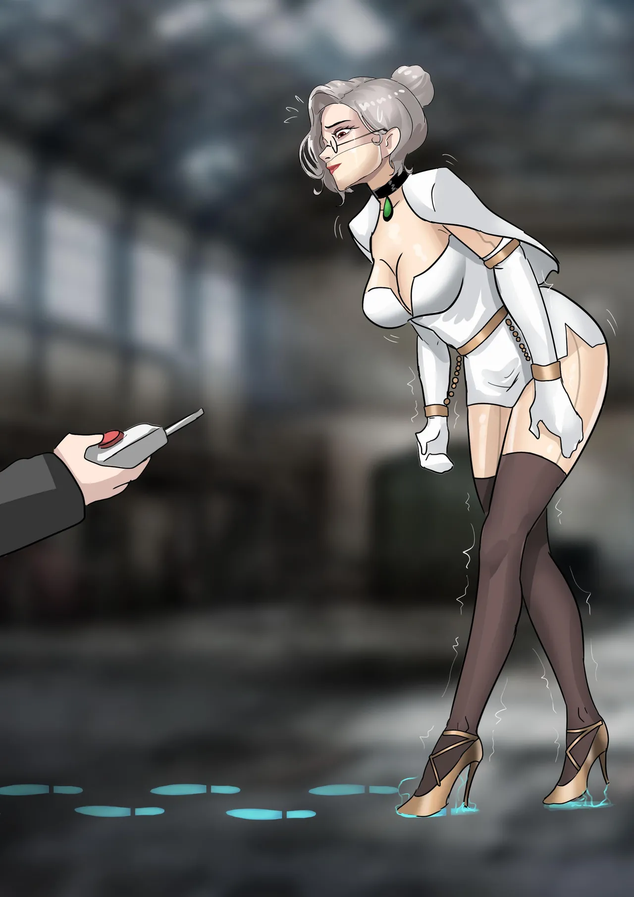 《完美的伪装拘束 》美女被精密道具伪装拘束 被迫拘束行走 被路人肆意玩弄无法反抗 图片编号 23