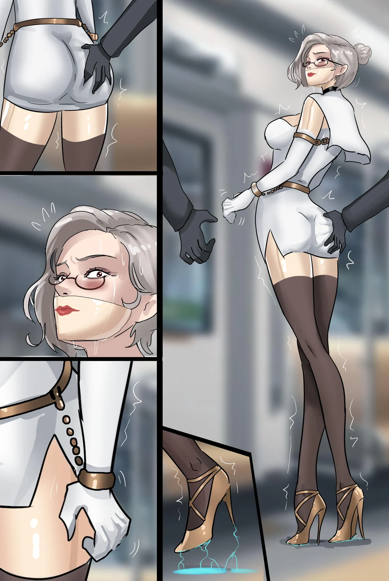 《完美的伪装拘束 》美女被精密道具伪装拘束 被迫拘束行走 被路人肆意玩弄无法反抗 图片编号 26